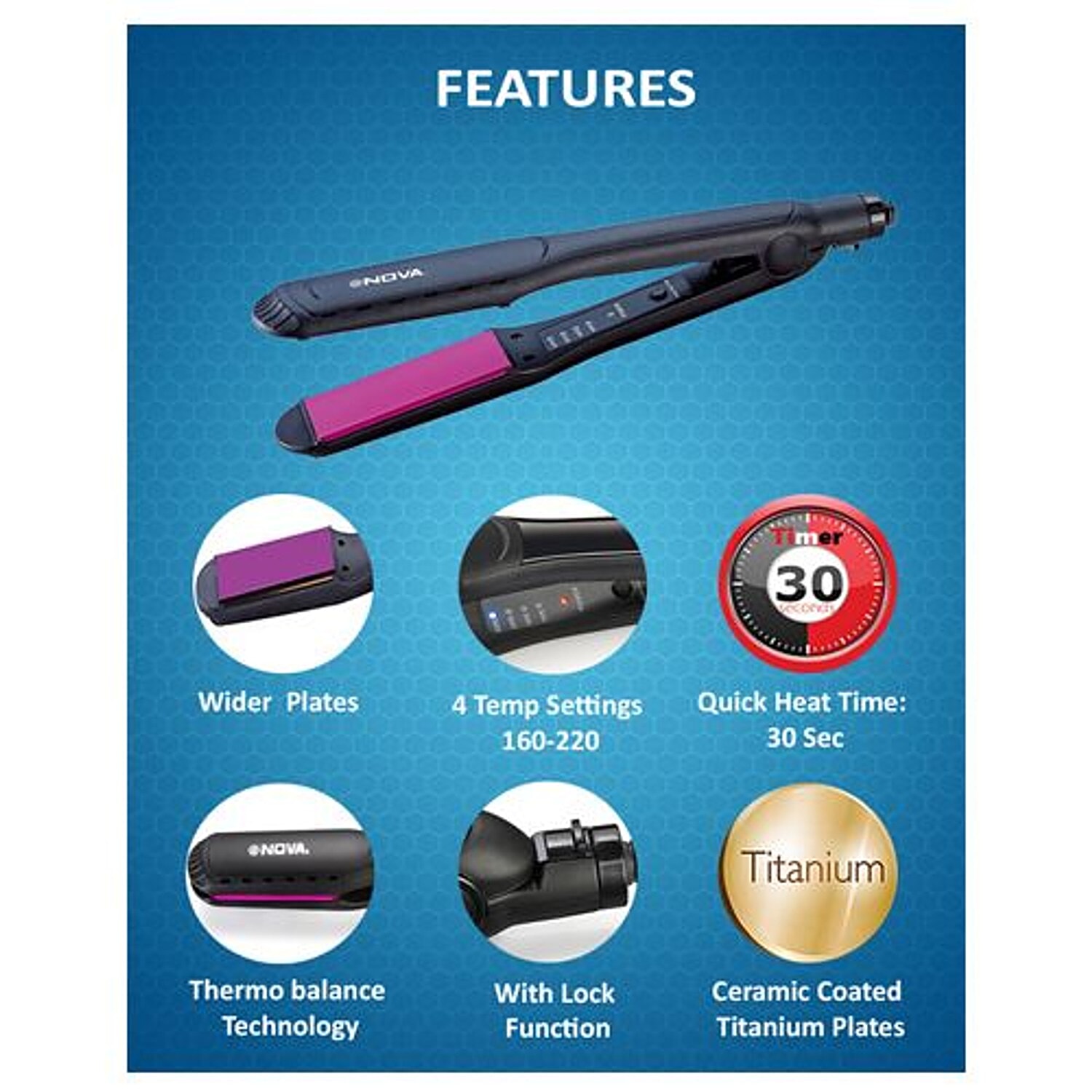 Nova nhs 982 hair straightener best sale