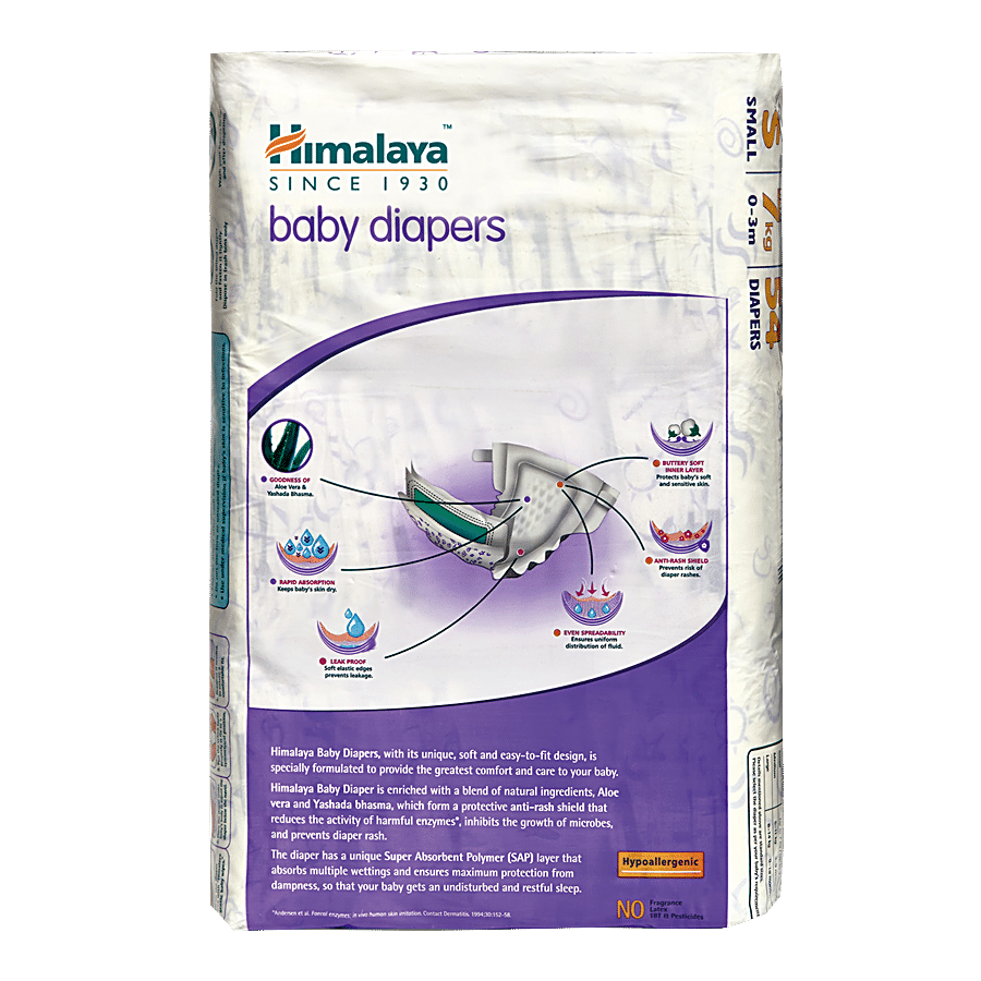 Buy Himalaya Baby Diapers - Small, Upto 7 kg, With Anti-Rash Shield Online  at Best Price of Rs 701.25 - bigbasket