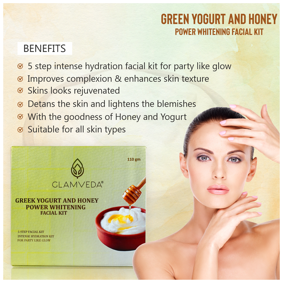 Buy Glamveda Power Whitening Facial Kit Greek Yogurt Honey