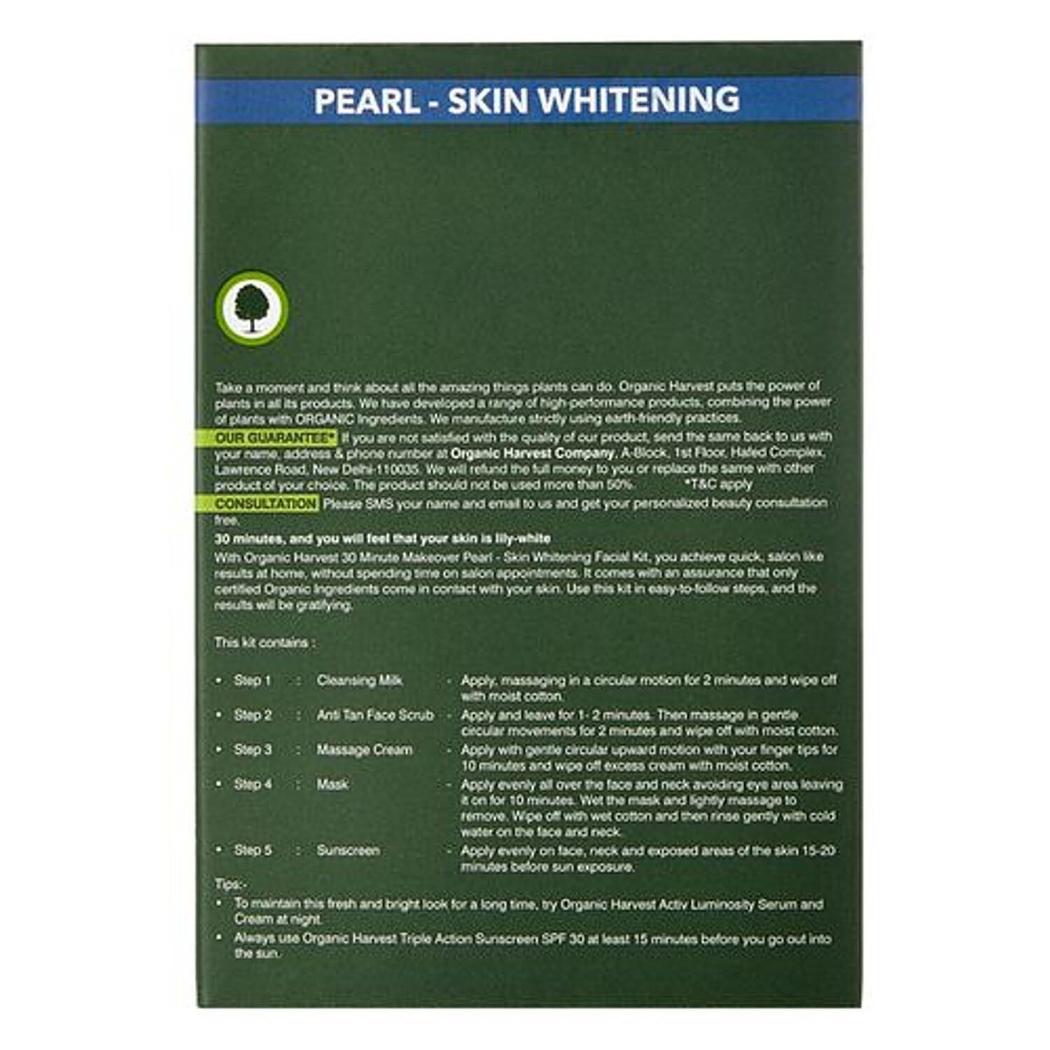 Organic Harvest Pearl Skin Whitening Facial Kit 50 g