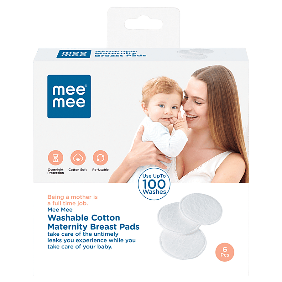 Mee Mee Reusable Absorbent Maternity Breast Pads – Bamboo Rayon Fabric  (Pack of 6) - Cureka - Online Health Care Products Shop