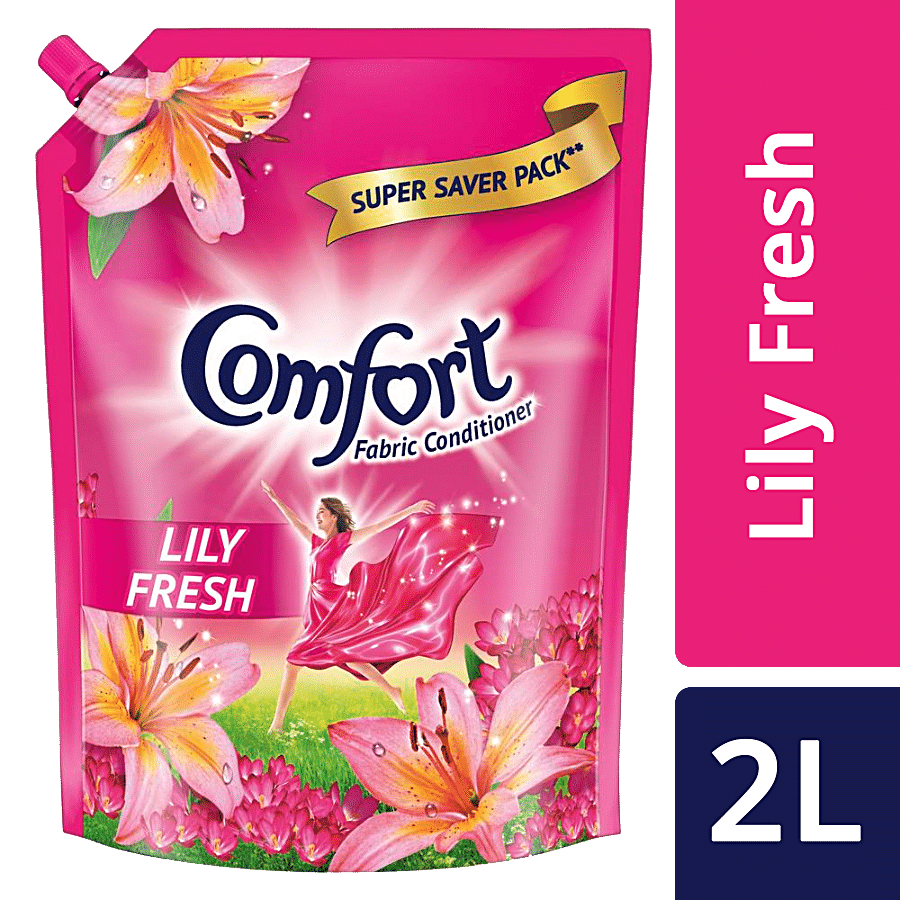 Comfort Lily Fresh Fabric Conditioner 1.6 L, After Wash Liquid Fabric  Softener (Super Saver Offer Pack)