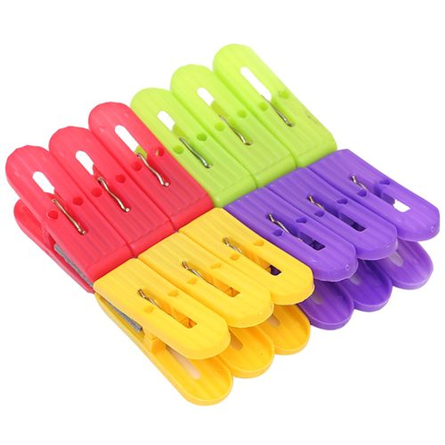 Buy Swastik Gold Premium Plastic Cloth Clips - Assorted Colour, 12 Pcs 