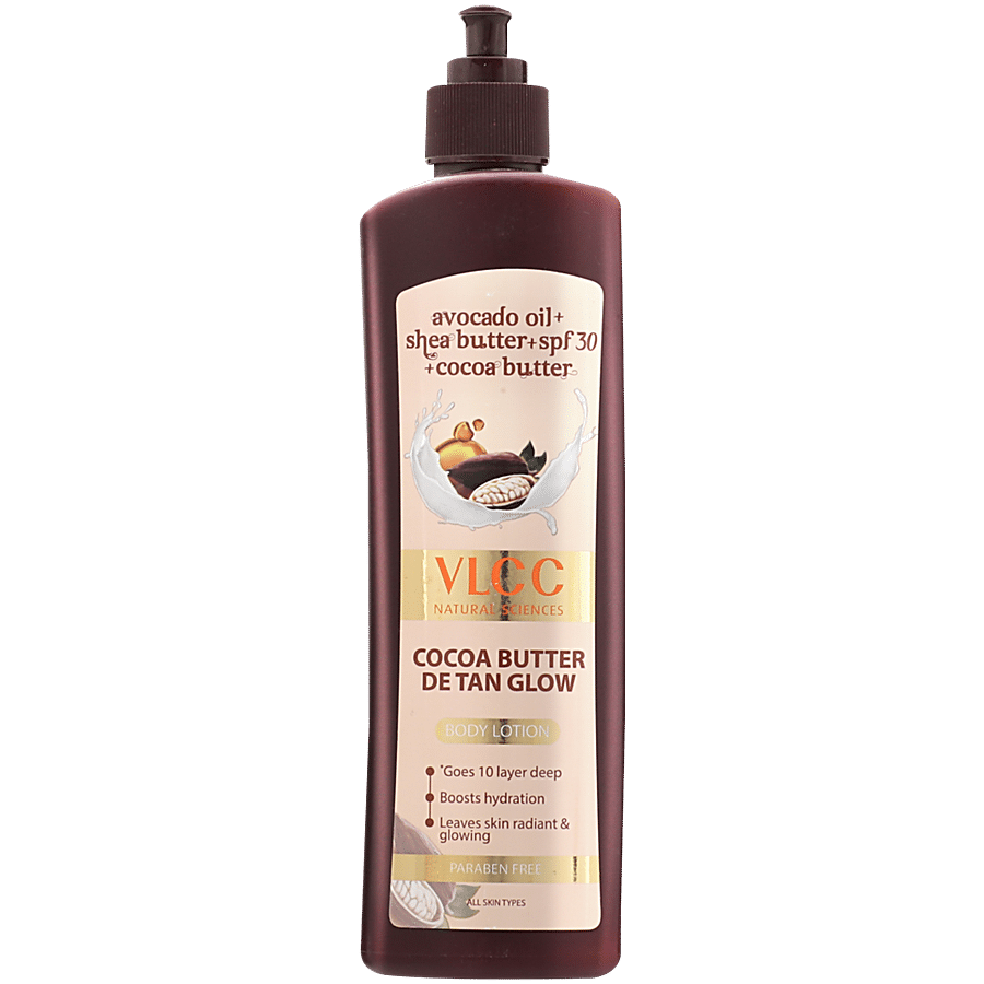 Buy VLCC Cocoa Butter De-Tan Glow Body Lotion SPF 30 PA+++ Online at Best  Price of Rs 215 - bigbasket