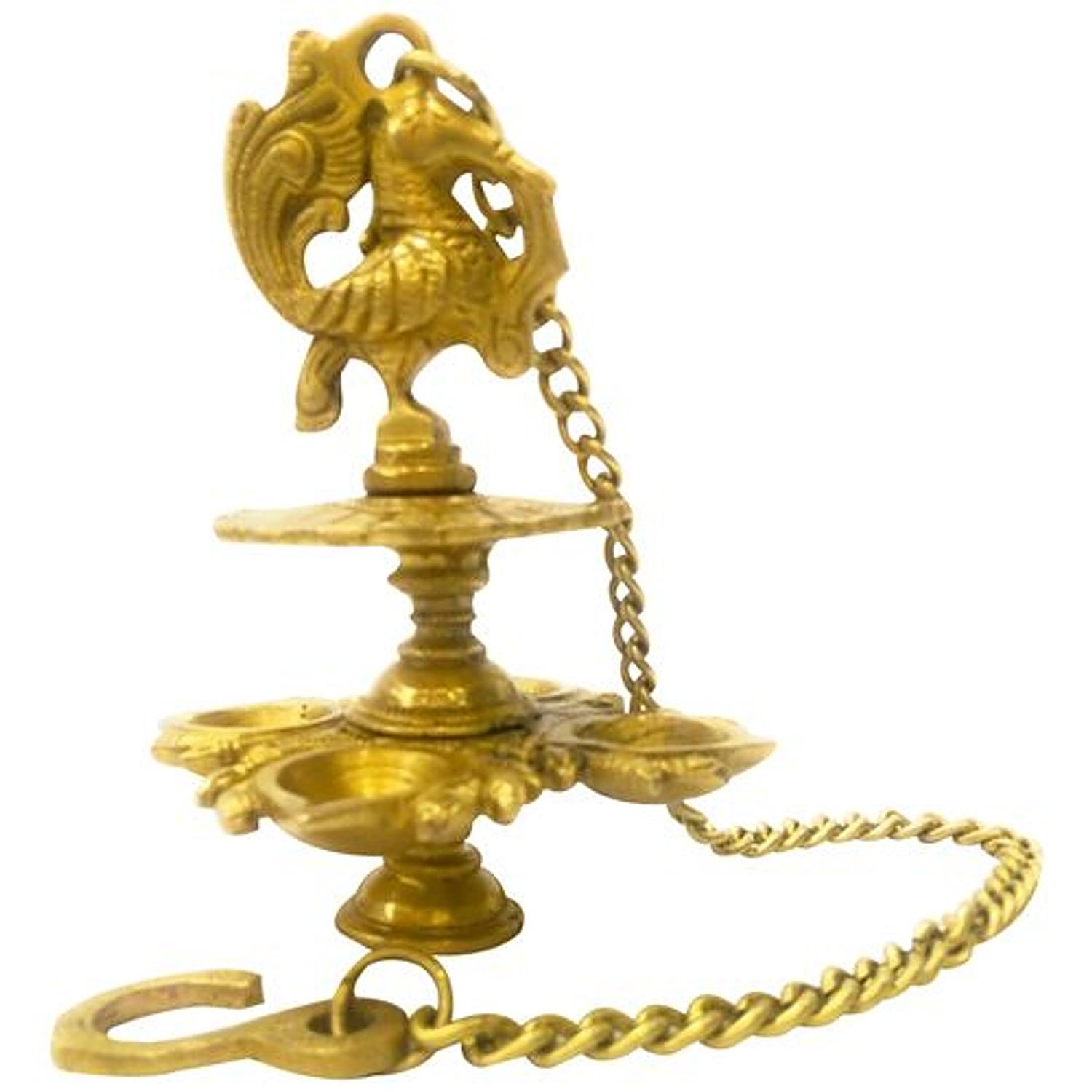 brass long deepam