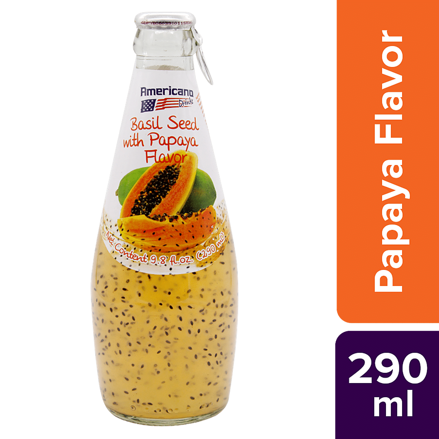 Americano Americano Basil Seed Drink Papaya Flavour 290 ml