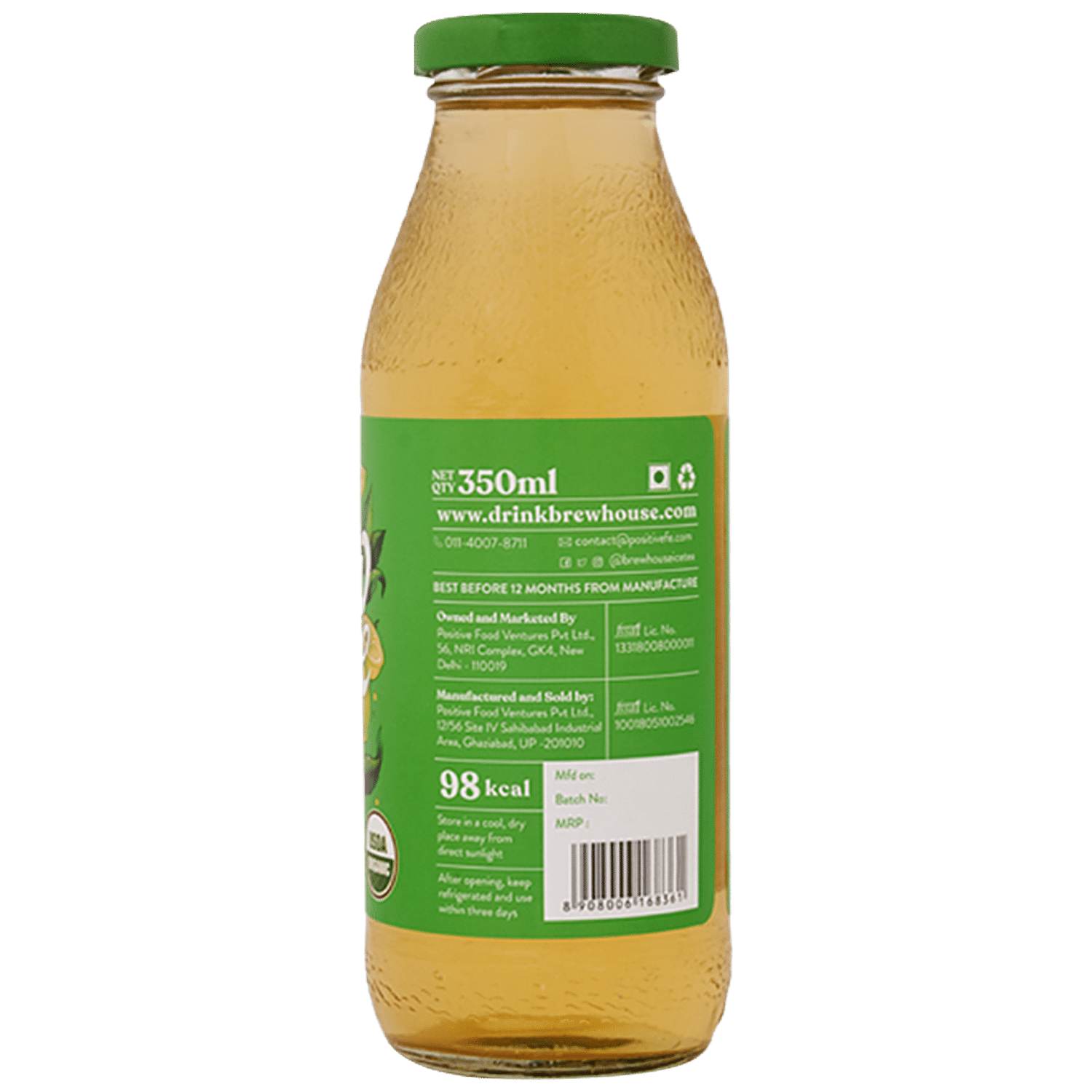 Buy Brew House Organic Mojito Lime Ice Tea 300 ml Online at Best