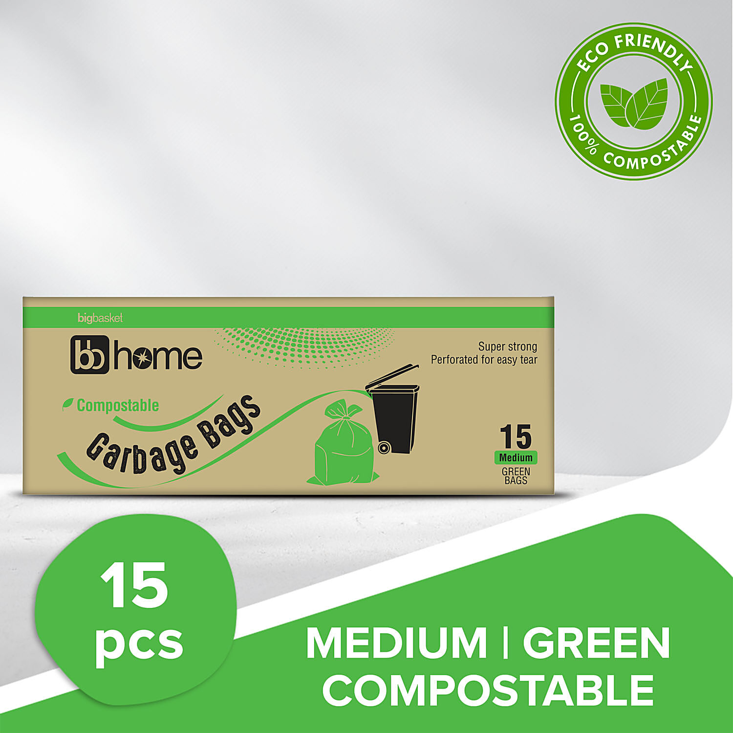 Buy Ezee Bio Degradable Garbage Bags/Trash Bags/Dustbin Bags - 48 cm x 53  cm Online at Best Price of Rs 75.33 - bigbasket