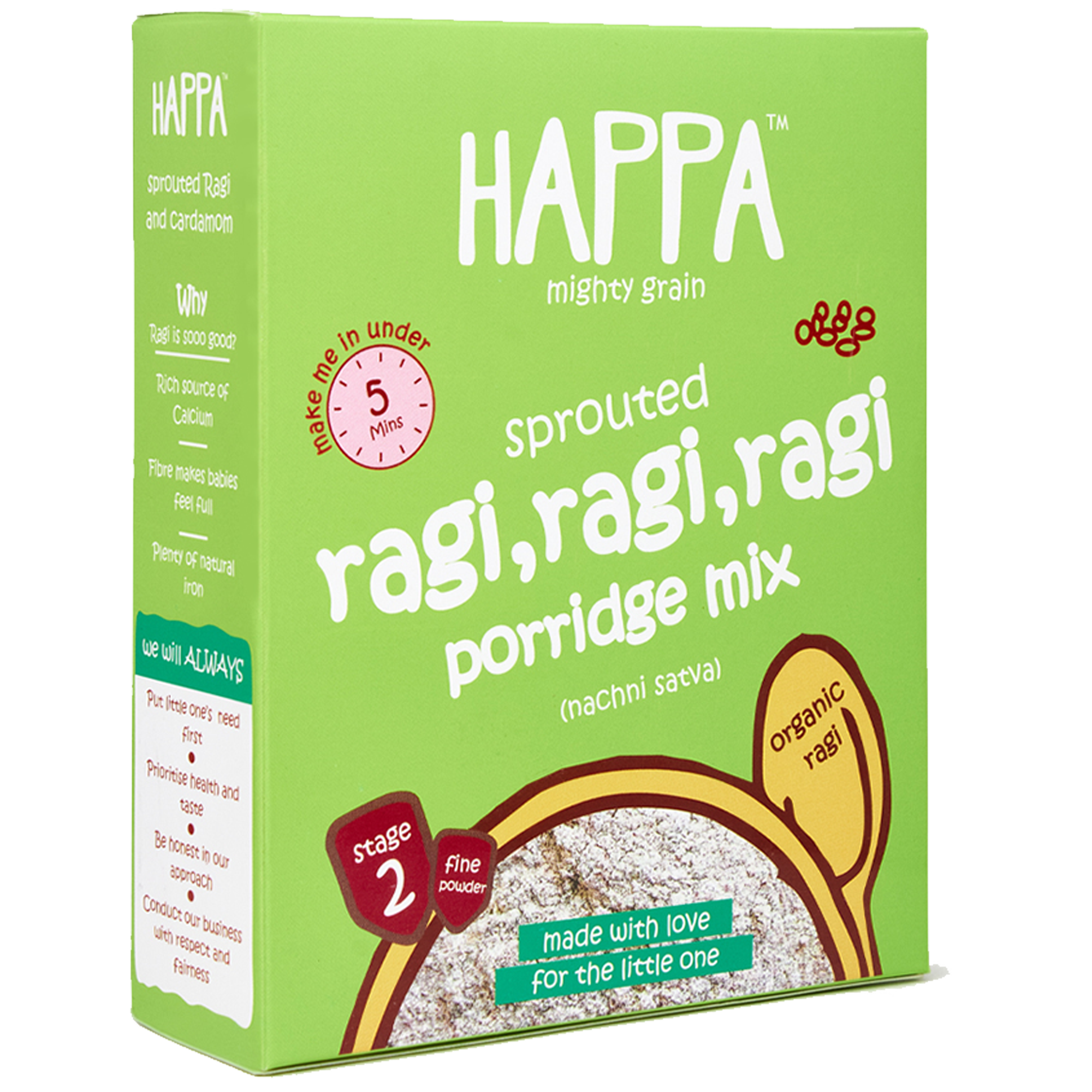 Organic sprouted ragi sales flour for babies