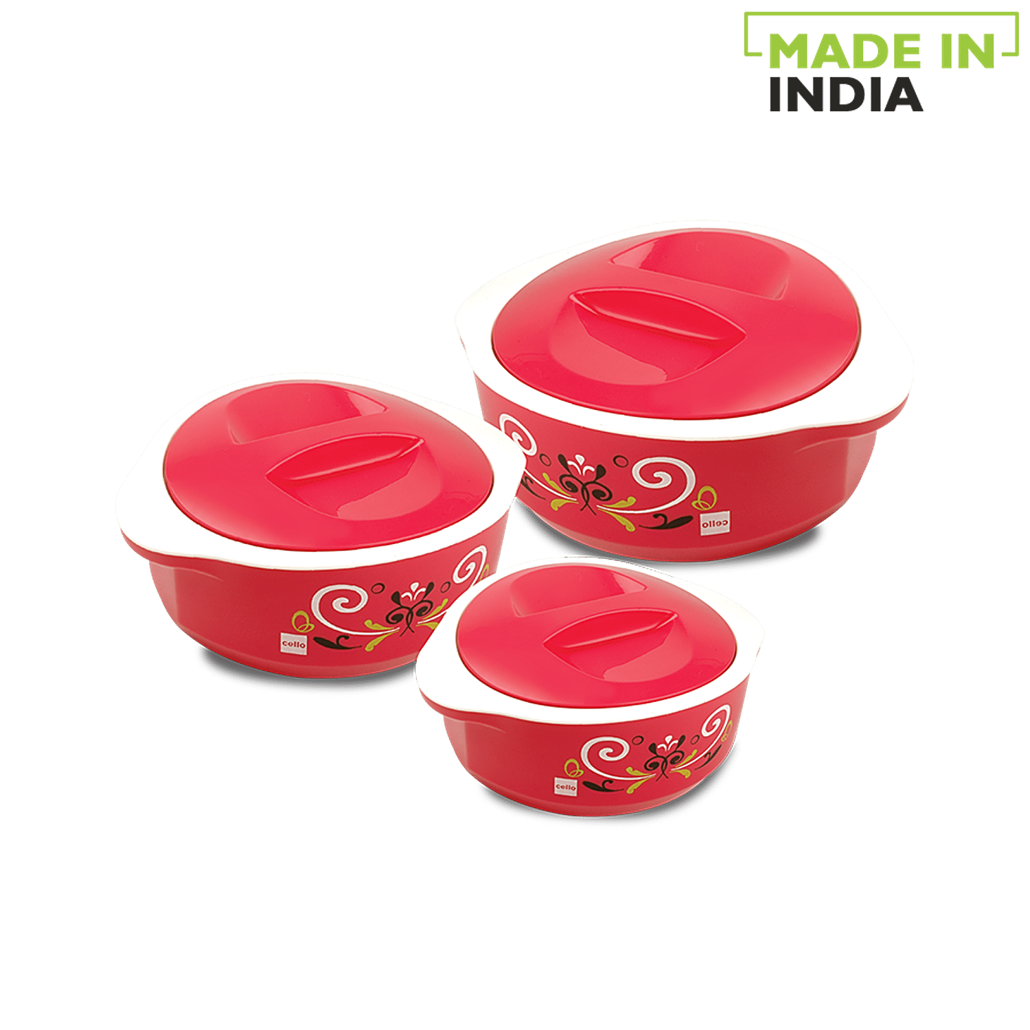 Plastic Insulated Hot Pot 3 pcs set