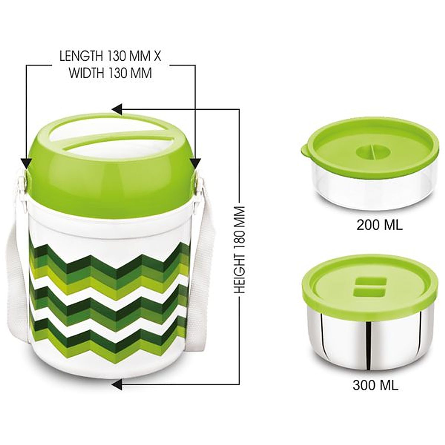 Buy Asian Plastic Lunch Box/Tiffin Box - Diet Meal Hot Pack, Green Online  at Best Price of Rs 410 - bigbasket