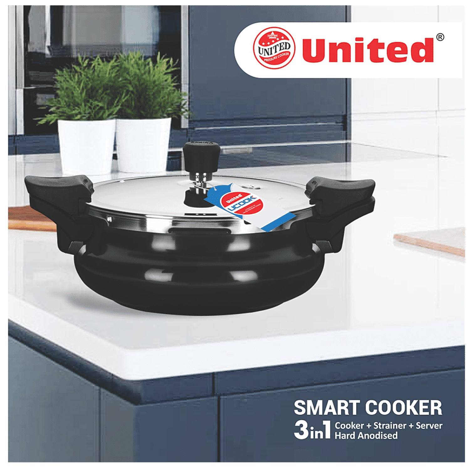 Buy United 3 In 1 Aluminium Pressure Cooker Smart Induction