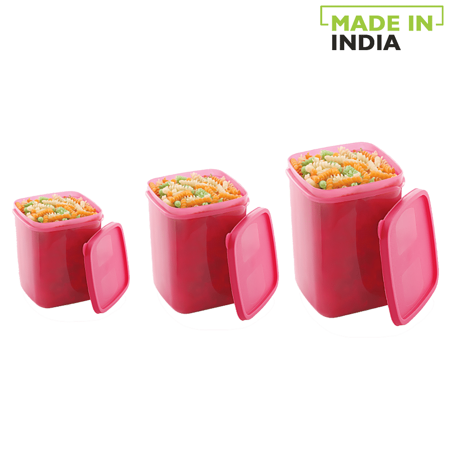 Pink Plastic Cylinder Container | Quantity: 48 by Paper Mart