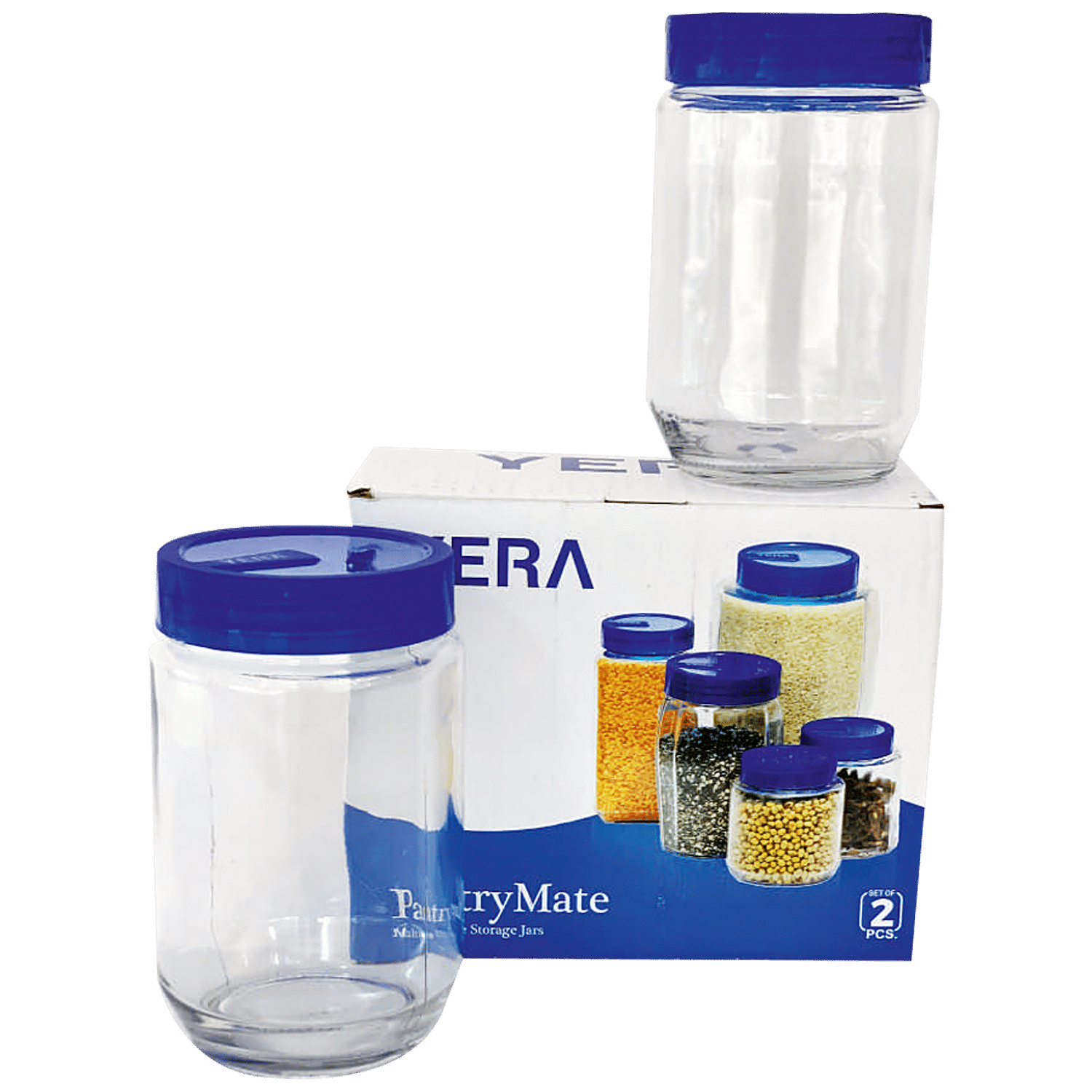 Buy Yera Glass Jar/Container With Golden Metal Lid - Dishwasher Safe, Used  For Storage Online at Best Price of Rs 239 - bigbasket