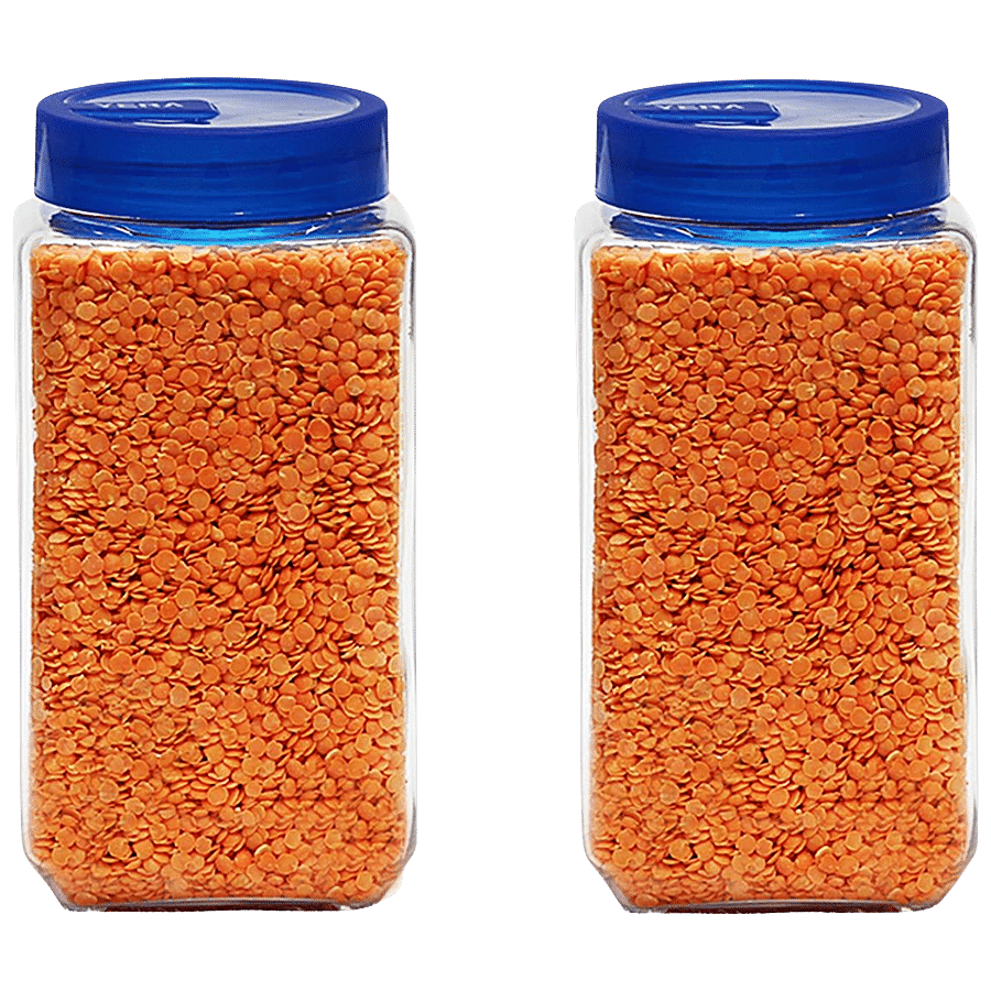 Buy 12 X LARGE GLASS JARS Plastic Lid 1100ml Food Storage Container  Canisters Jar Canister With Plastic Lid Kitchen Canisters Pantry Cookie  Jars Online in India 