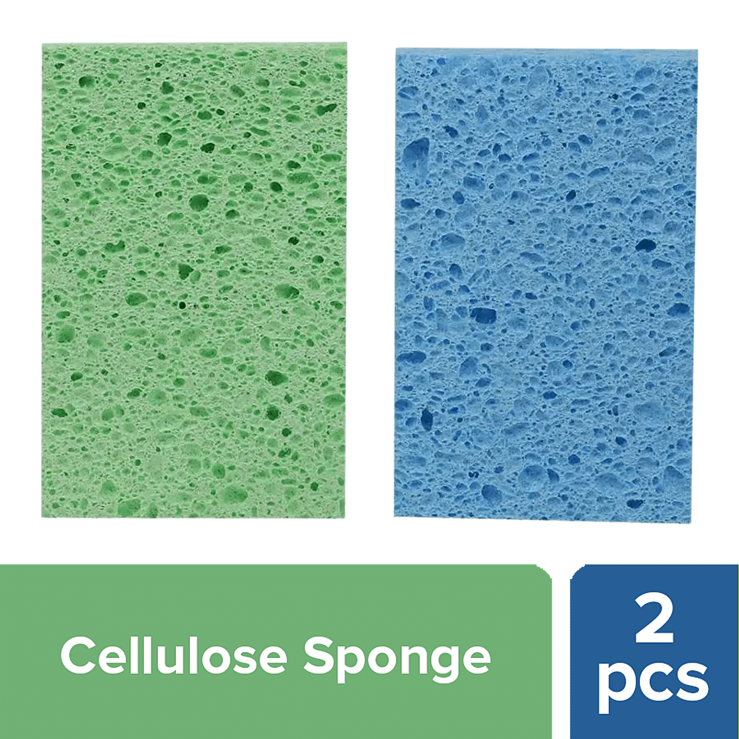 Pace Supply  Large Sponge, 7-1/2 in L x 4-1/2 in W x 2-1/16 in THK,  Cellulose, Natural