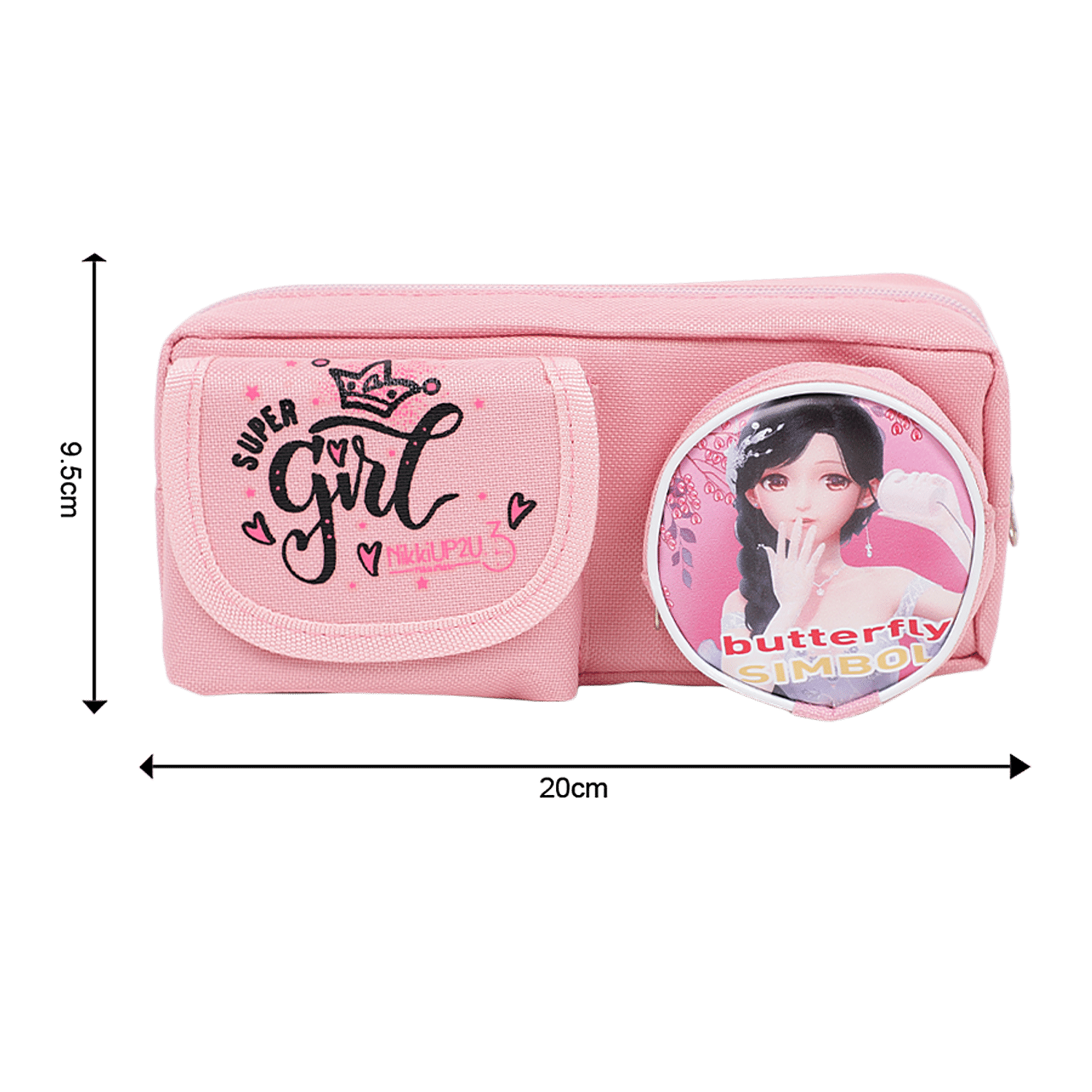 Buy DP Pink Printed Pencil Pouch - PU, BB1287PNK Online at Best