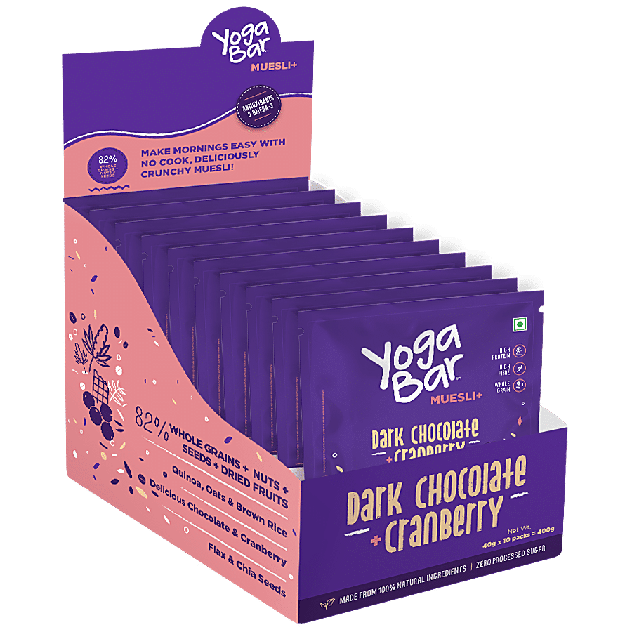 Buy Yoga Bar Muesli - Dark Chocolate & Cranberry, Healthy, Rich In Protein,  Breakfast Cereal Online at Best Price of Rs 300 - bigbasket