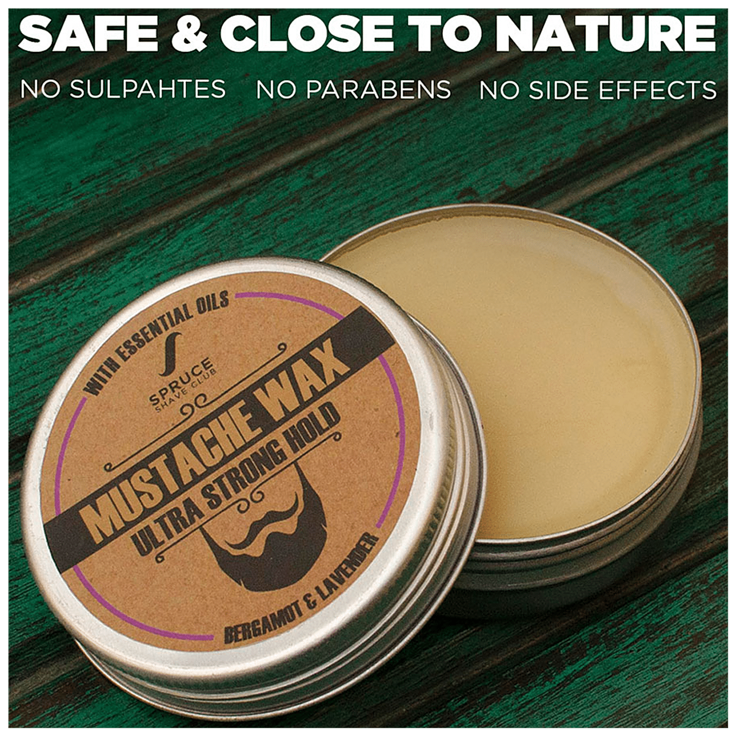 Buy Spruce Shave Club Beard & Moustache Wax For Ultra Strong Hold -  Bergamot & Lavender Online at Best Price of Rs 399 - bigbasket