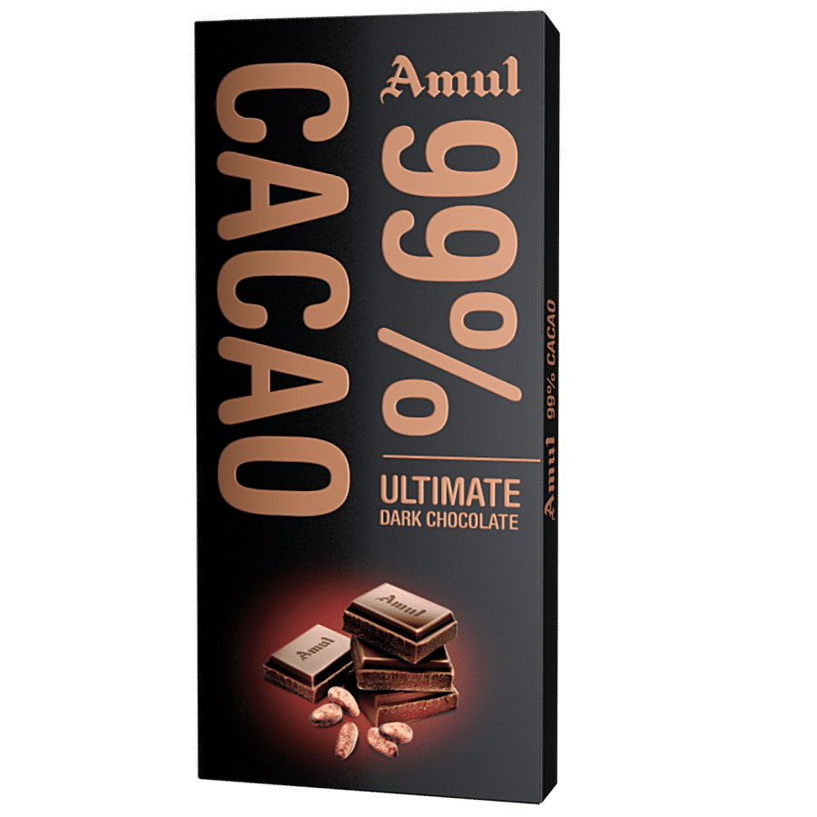 Amul 99% Cacao Dark Chocolate Price - Buy Online at ₹170 in India
