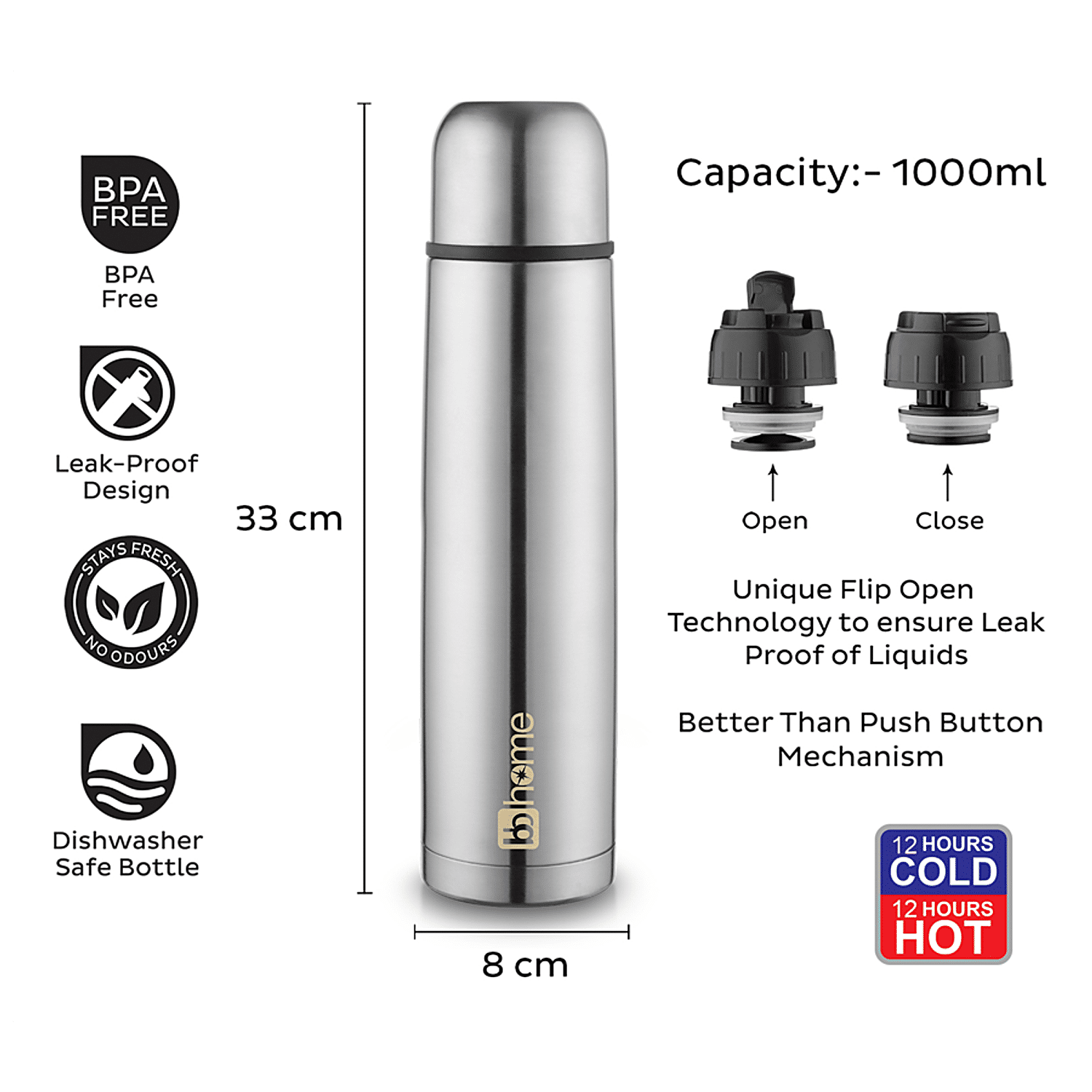 Buy Femora Bullet Thermosteel Stainless Steel Water Bottle/Flask - Hot &  Cold Online at Best Price of Rs 849 - bigbasket