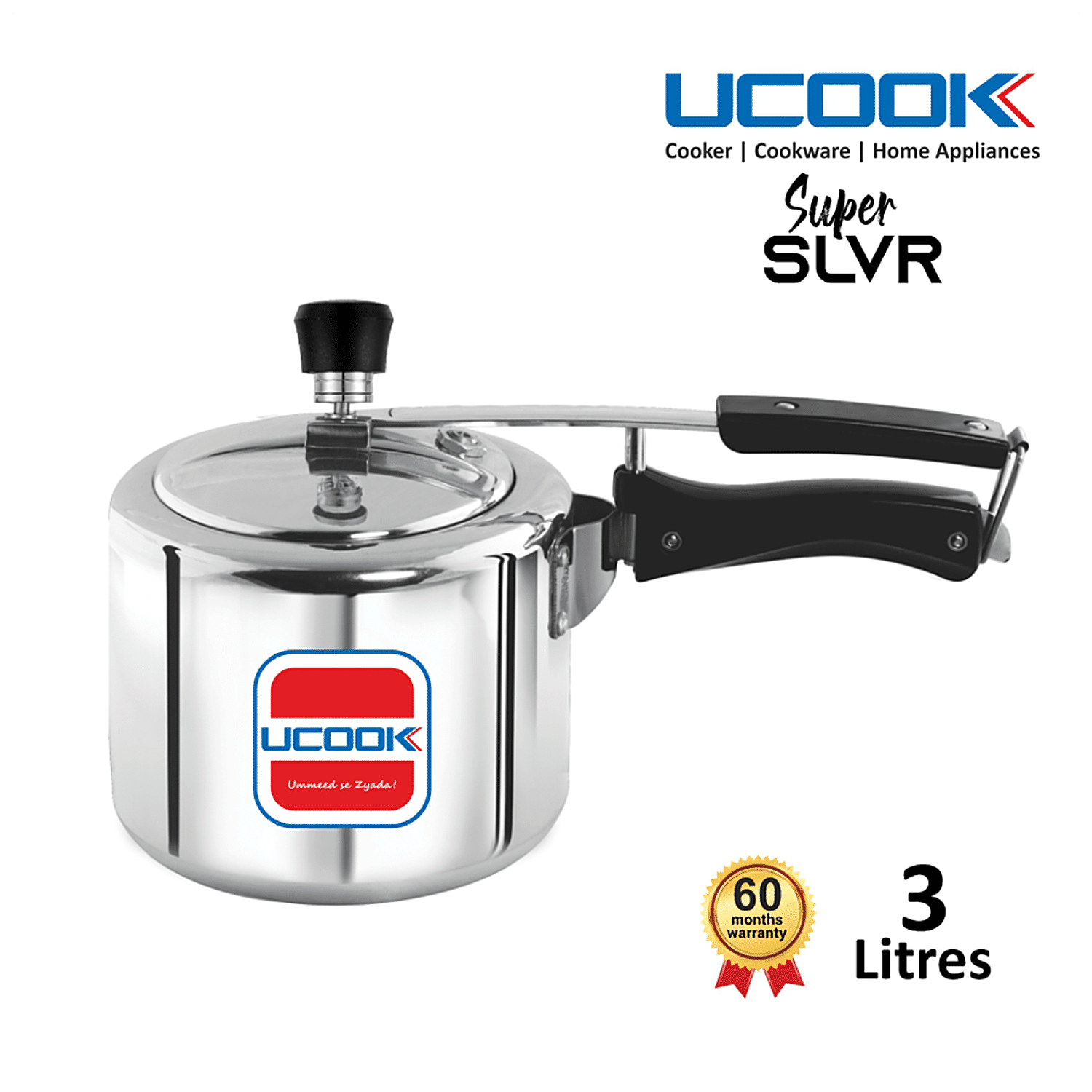 Buy UCOOK Super SLVR Aluminium Inner Lid Pressure Cooker Online at