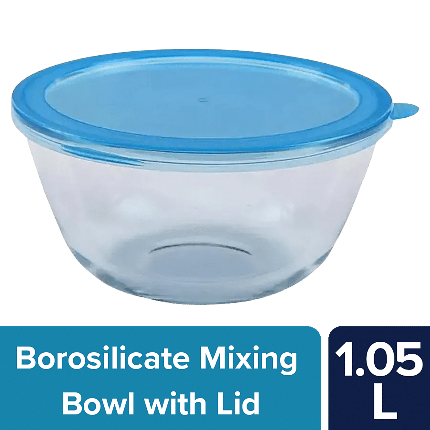 Buy Mixing & Serving Bowl w Blue Lid 500 ml at Best Price Online in India -  Borosil