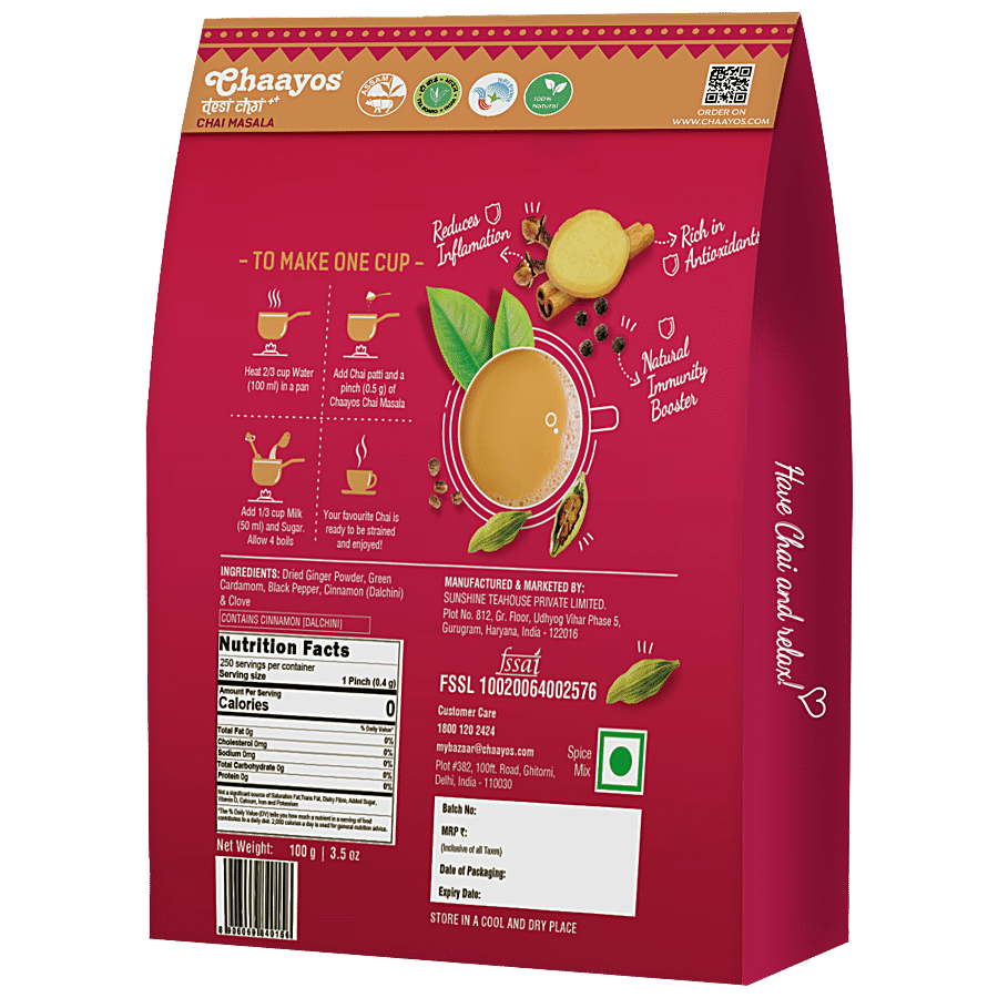 Buy Chaayos Chai - Masala, Spice Blend Online at Best Price of Rs