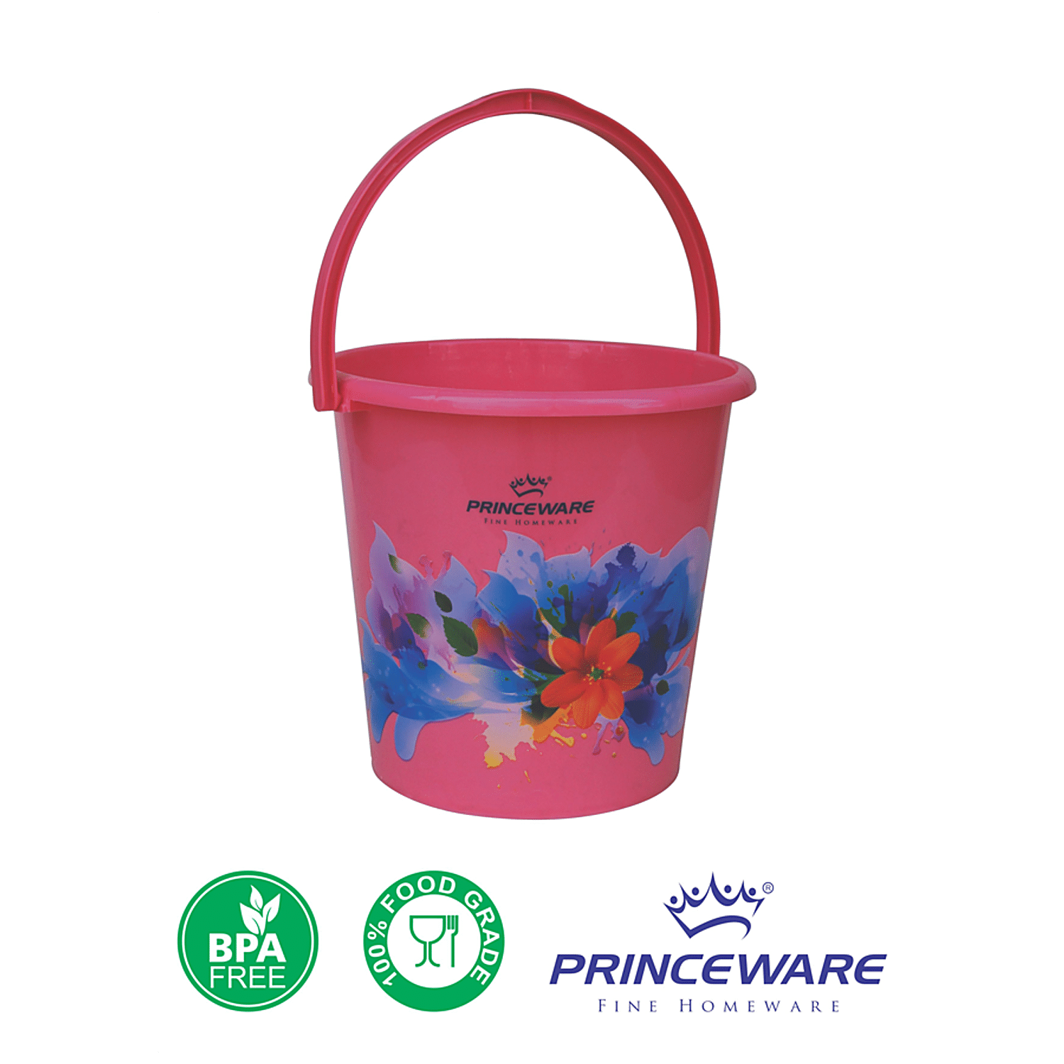 Buy Princeware Plastic Bucket - For Bathing/Cleaning, With Handle