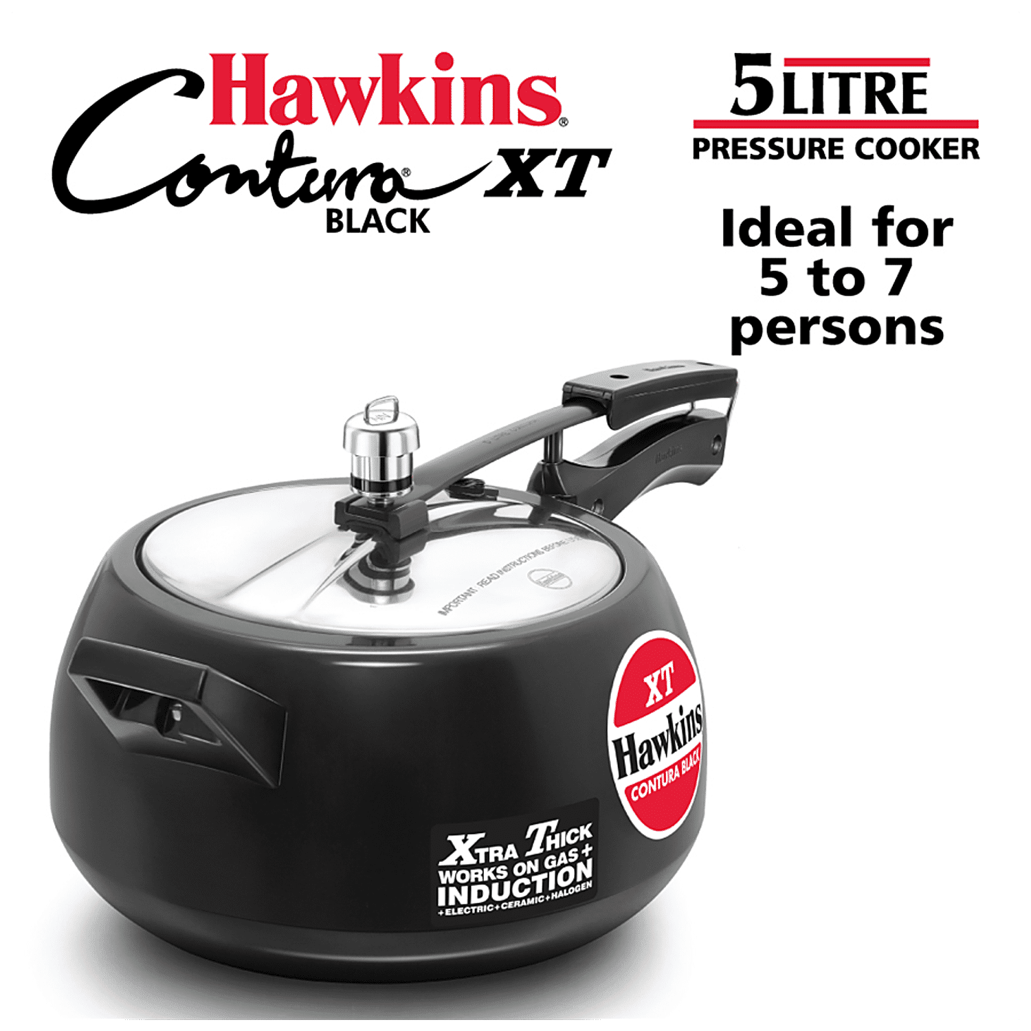 Buy Hawkins Contura Hard Anodised Black Inner Lid Pressure