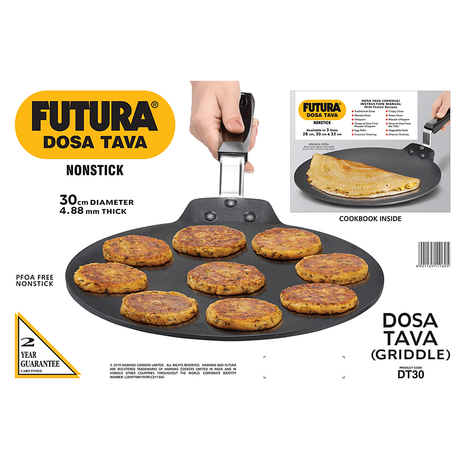 Hawkins futura non best sale stick aluminium dosa tawa