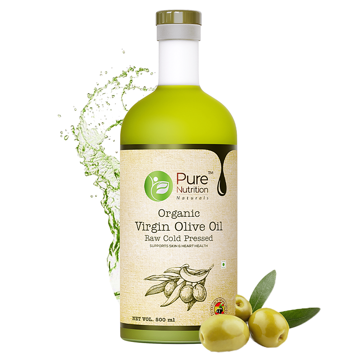 Buy Pure Nutrition Pure Nutrition Raw Cold Pressed Virgin Olive Oil,  Moisturizer for Skin & Hair, Ideal for Dressing & Garnishing (Glass Bottle)  Online at Best Price of Rs 611.32 - bigbasket