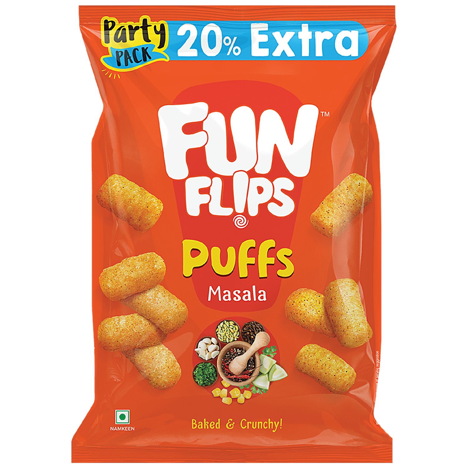 Buy Fun Flips Puffs - Masala, Baked & Crunchy, Healthy Snacks Online at  Best Price of Rs 30 - bigbasket