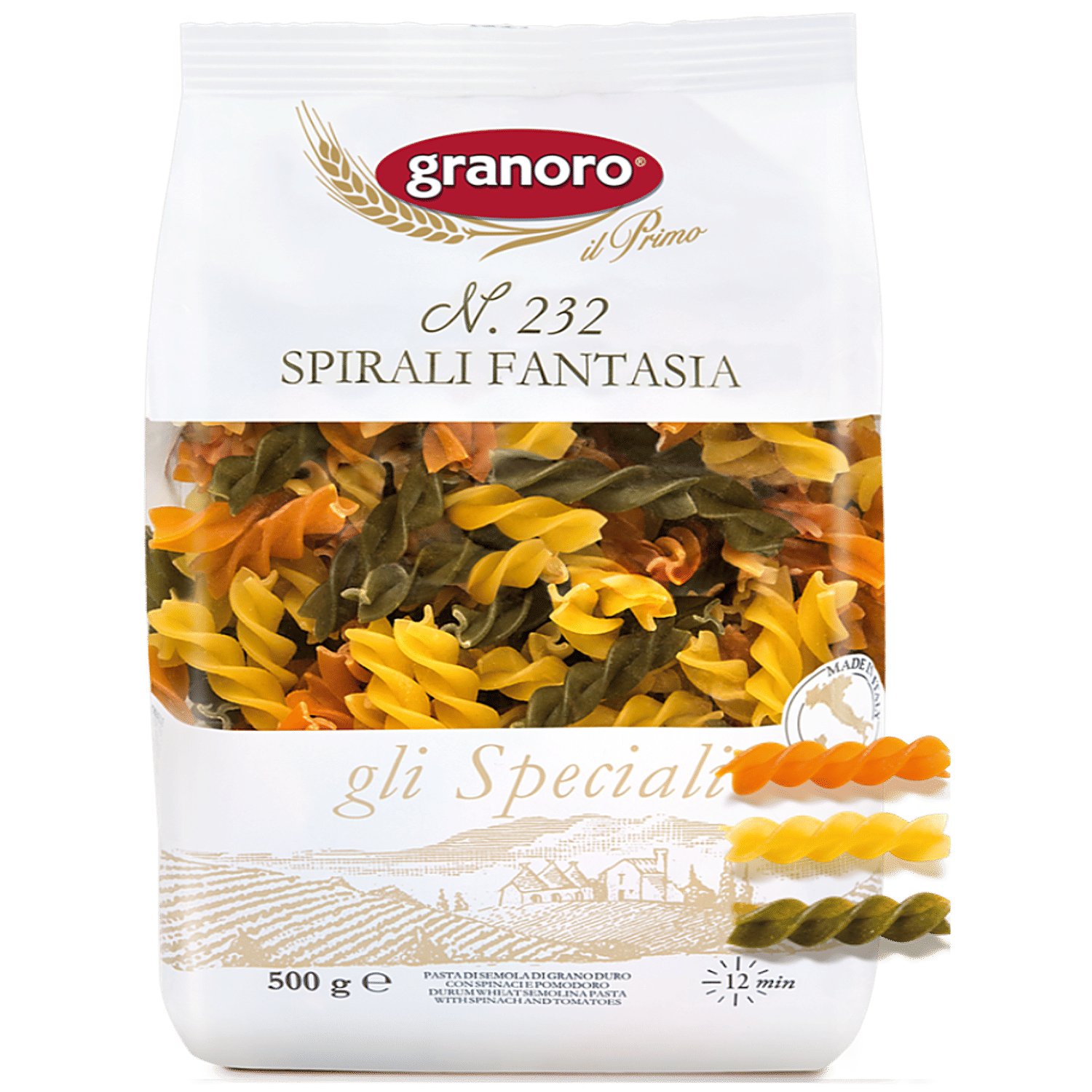 Buy Granoro Durum Wheat Pasta  Spirali Fantasia Tricolour Online at  Best Price of Rs 250 - bigbasket