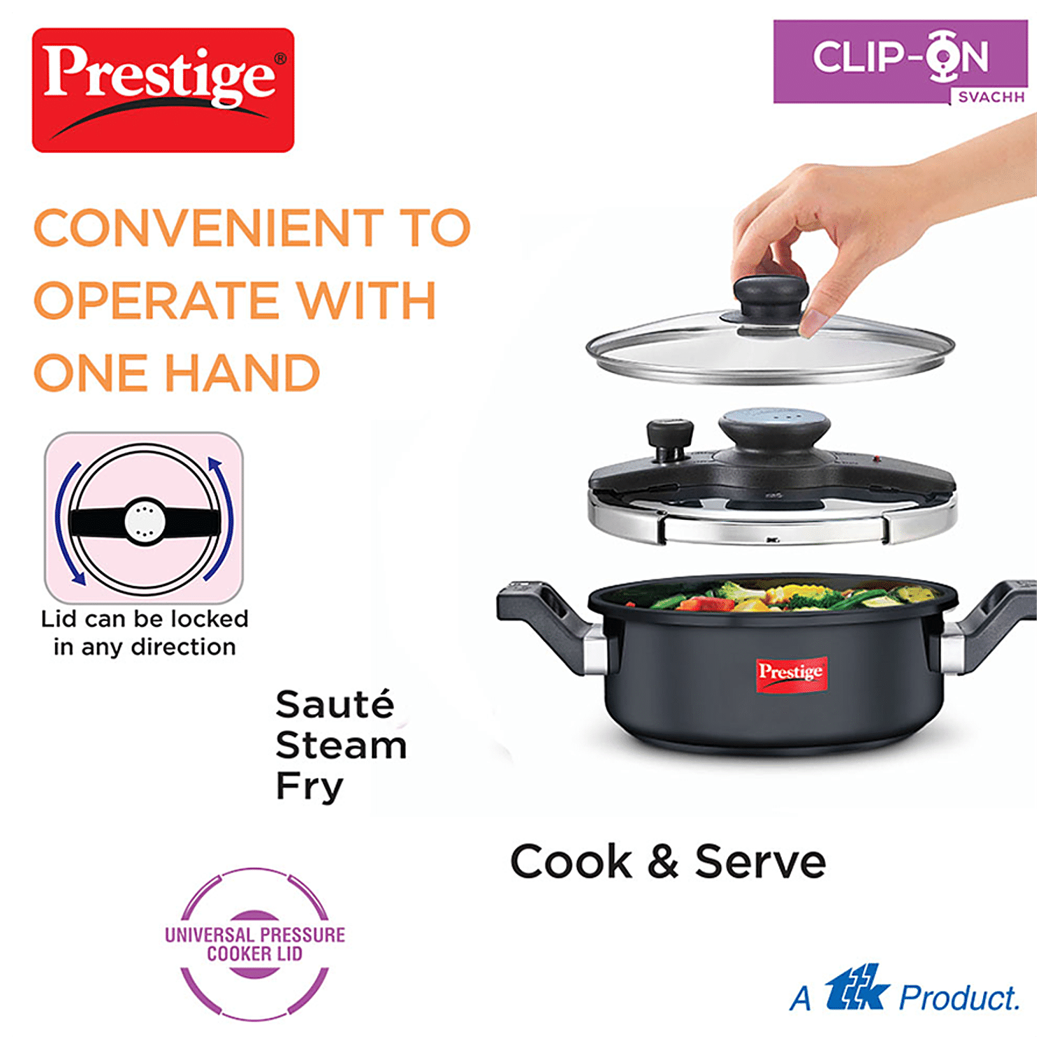 prestige one hand cooker