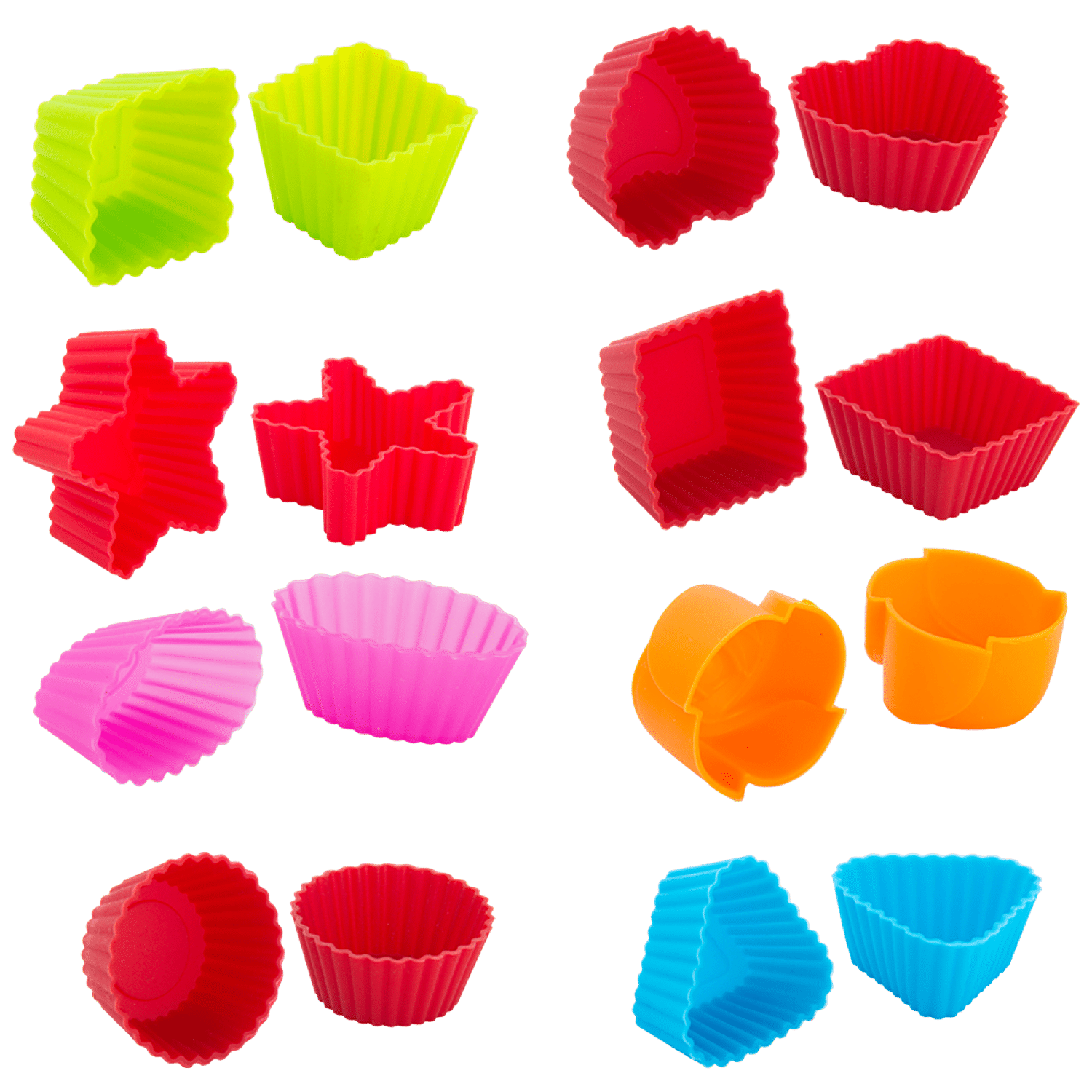 Buy Silcone Silicone Muffin/Cupcake Moulds Tray - Blue/Grey Assorted Online  at Best Price of Rs 199 - bigbasket