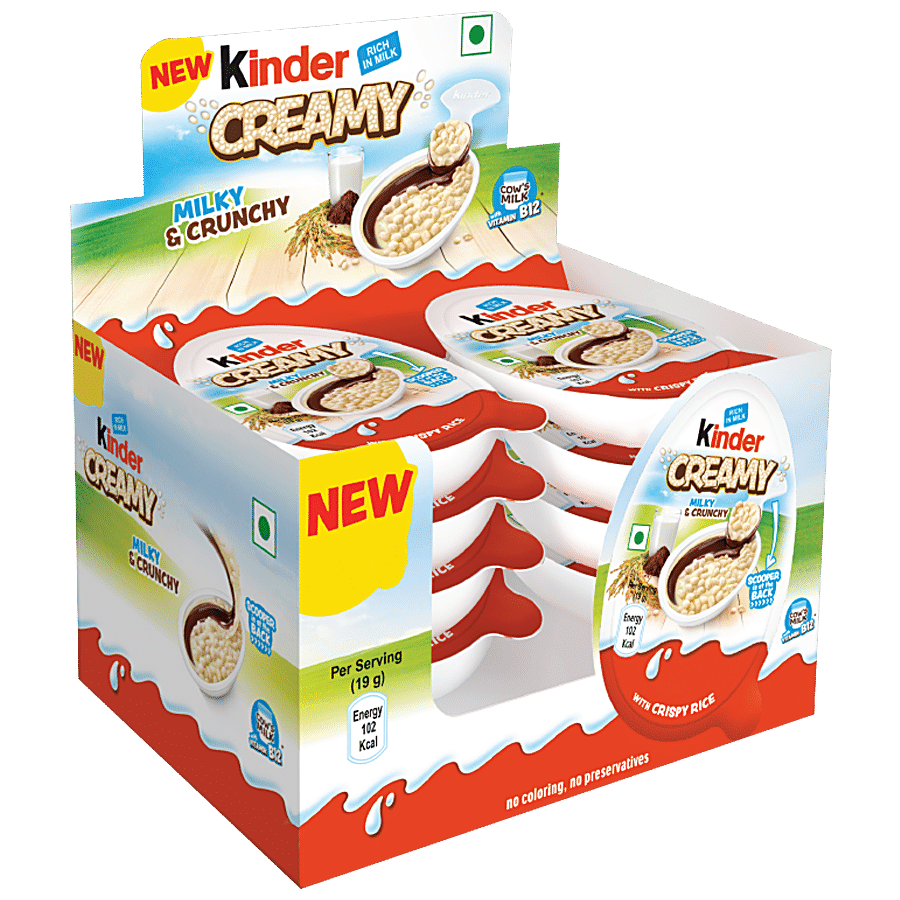 Buy Kinder Creamy Milky & Cocoa Chocolate With Extruded Rice. Online at  Best Price of Rs 184 - bigbasket