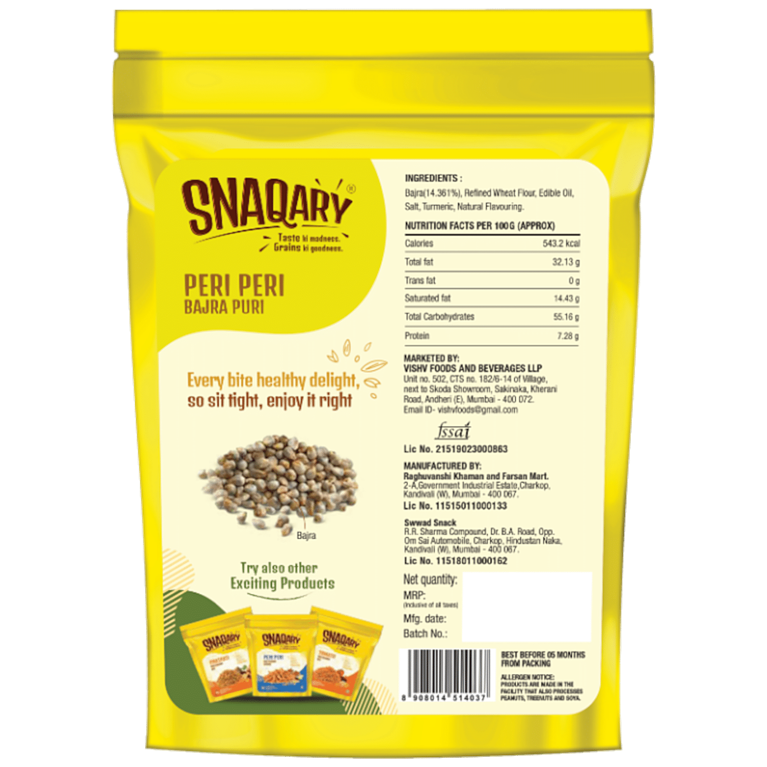 Harvest Snaps Lightly Salted Green Pea Crisps: Nutrition