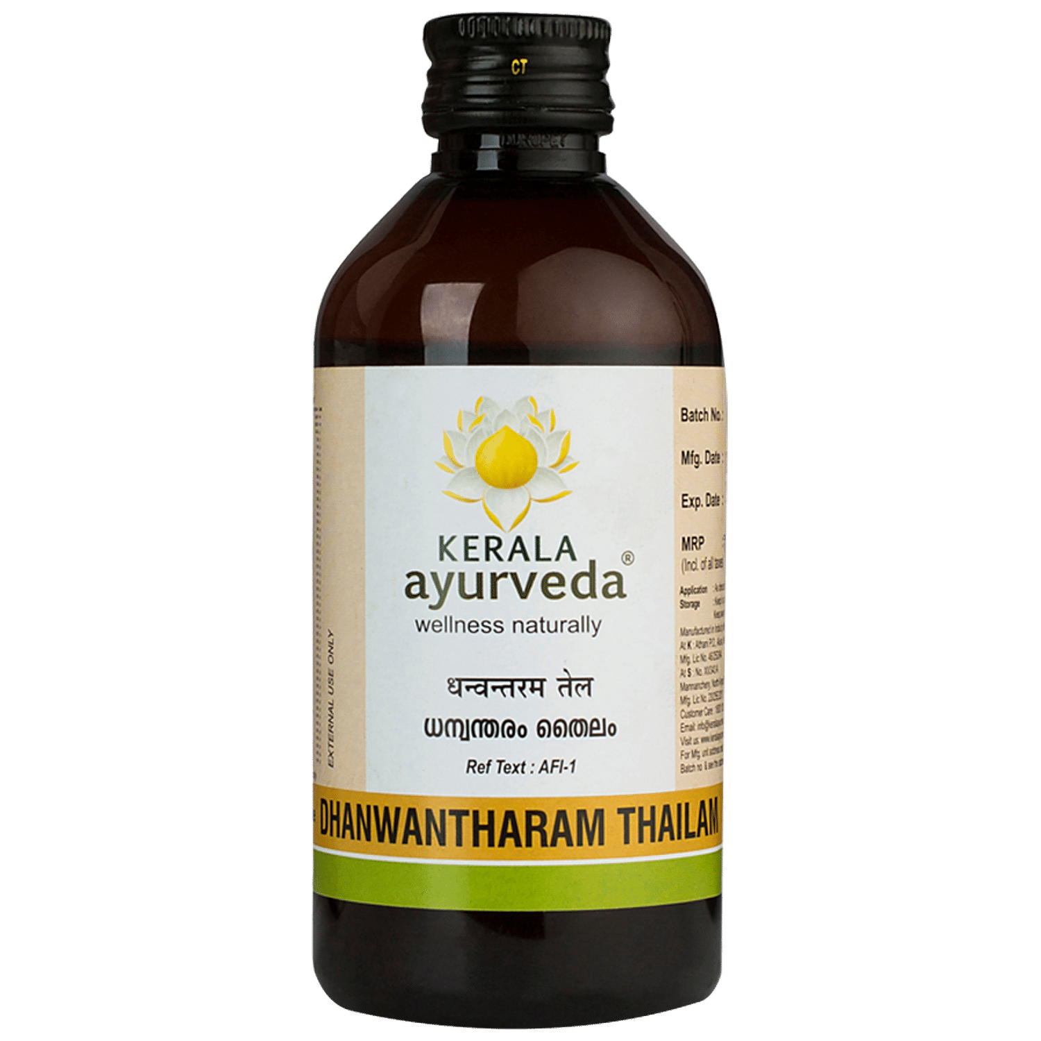 Kerala Ayurveda Dhanwantharam Thailam 200 Ml For Pre Post Natal Massage Soothing Massage Oil for Pregnant Belly For Pregnancy Massage