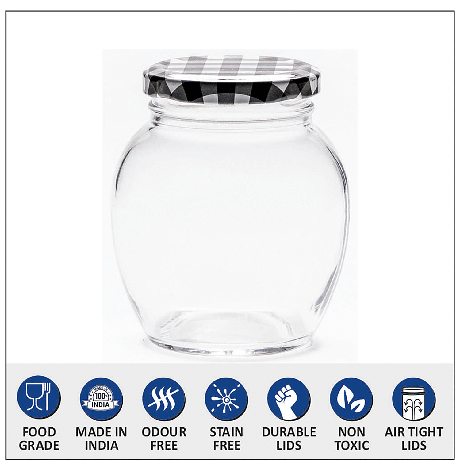 Set of 2 Glass Air tight Jar 11×6 inch with wooden lid (Air Tight) 4 inches  - House2home-h2h Manufacture Metal Wood & Glass handicrafts, Moradabad,  India