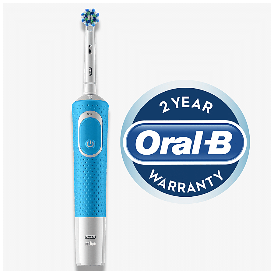 Oral B Vitality 100 White Criss Cross Electric Rechargeable Toothbrush  Powered By Braun and Oral B Vitality 100 Blue Criss Cross Electric  Rechargeable Toothbrush Powered by Braun