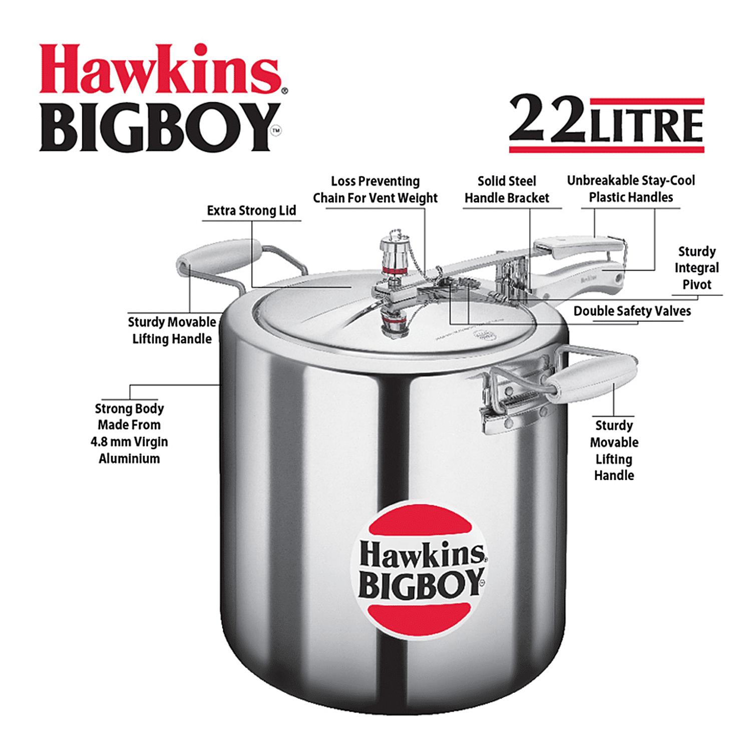 Hawkins 22 litre online big boy