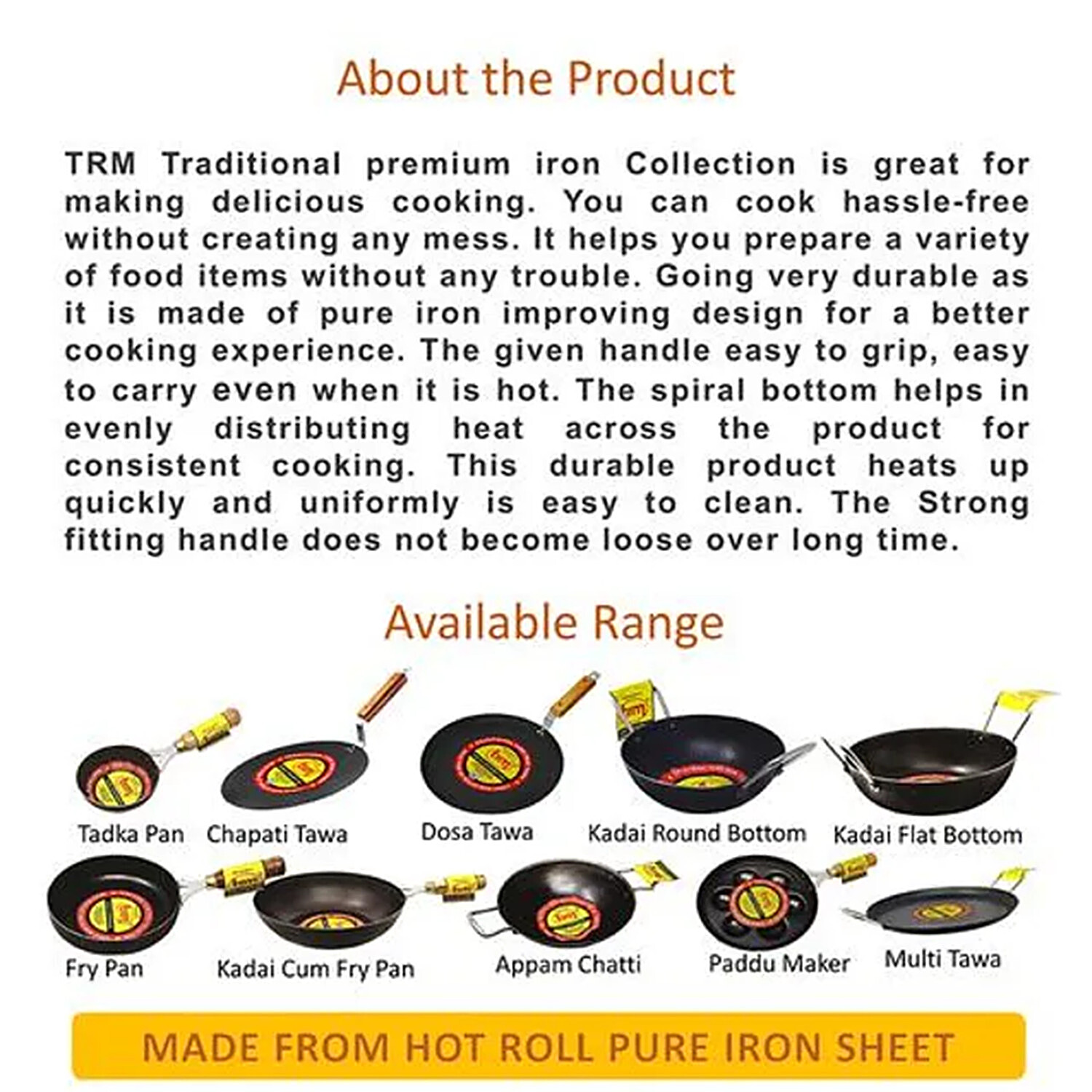 Cast Iron Tadka Maker with Handle • - Essential Traditions