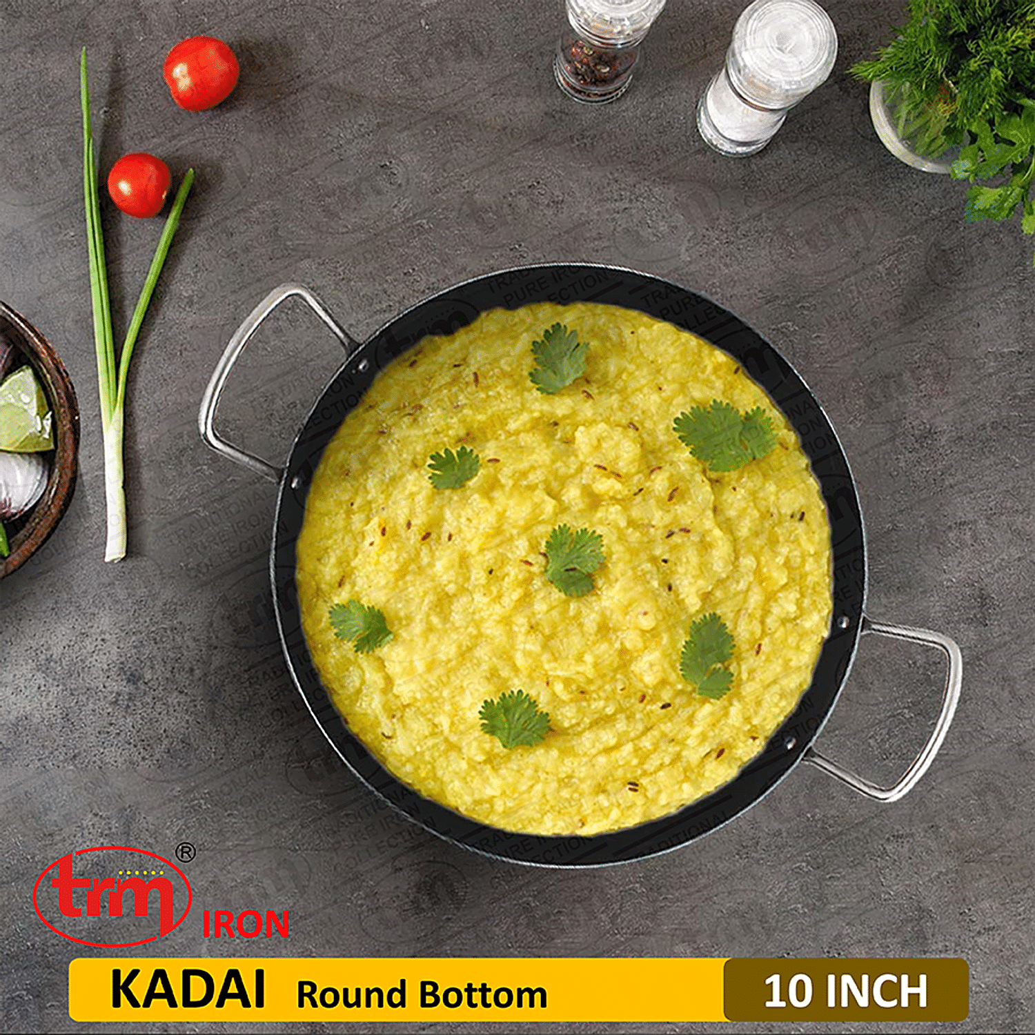 CAST IRON KADAI 10.25 INCH (26 CM) #MTC113