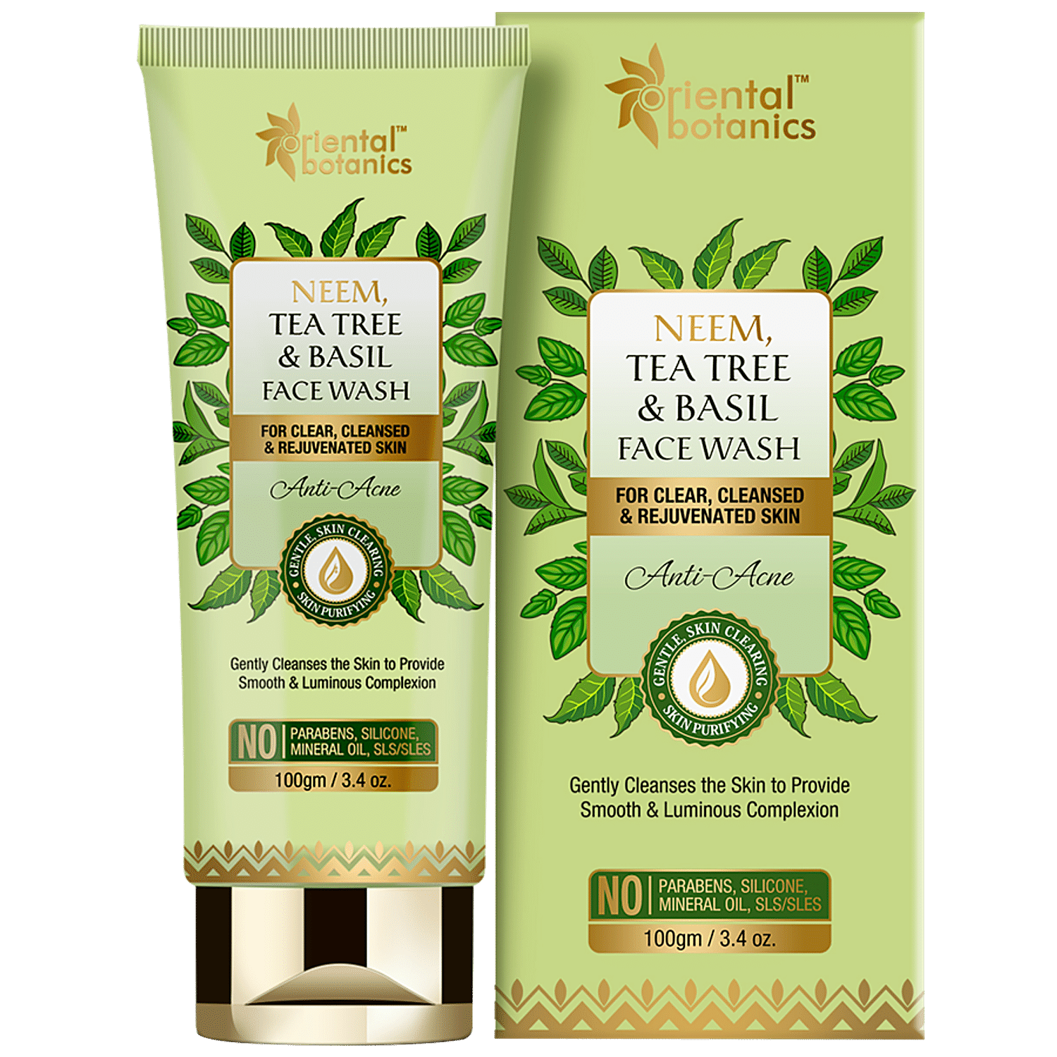 Buy Oriental Botanics Neem Tea Tree Basil Anti Acne Face Wash