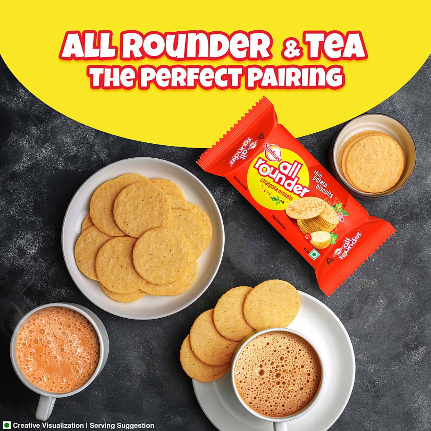 Buy Sunfeast All Rounder - Thin, Light & Crunchy Potato Biscuit With Chatpata  Masala Flavour Online at Best Price of Rs 10 - bigbasket