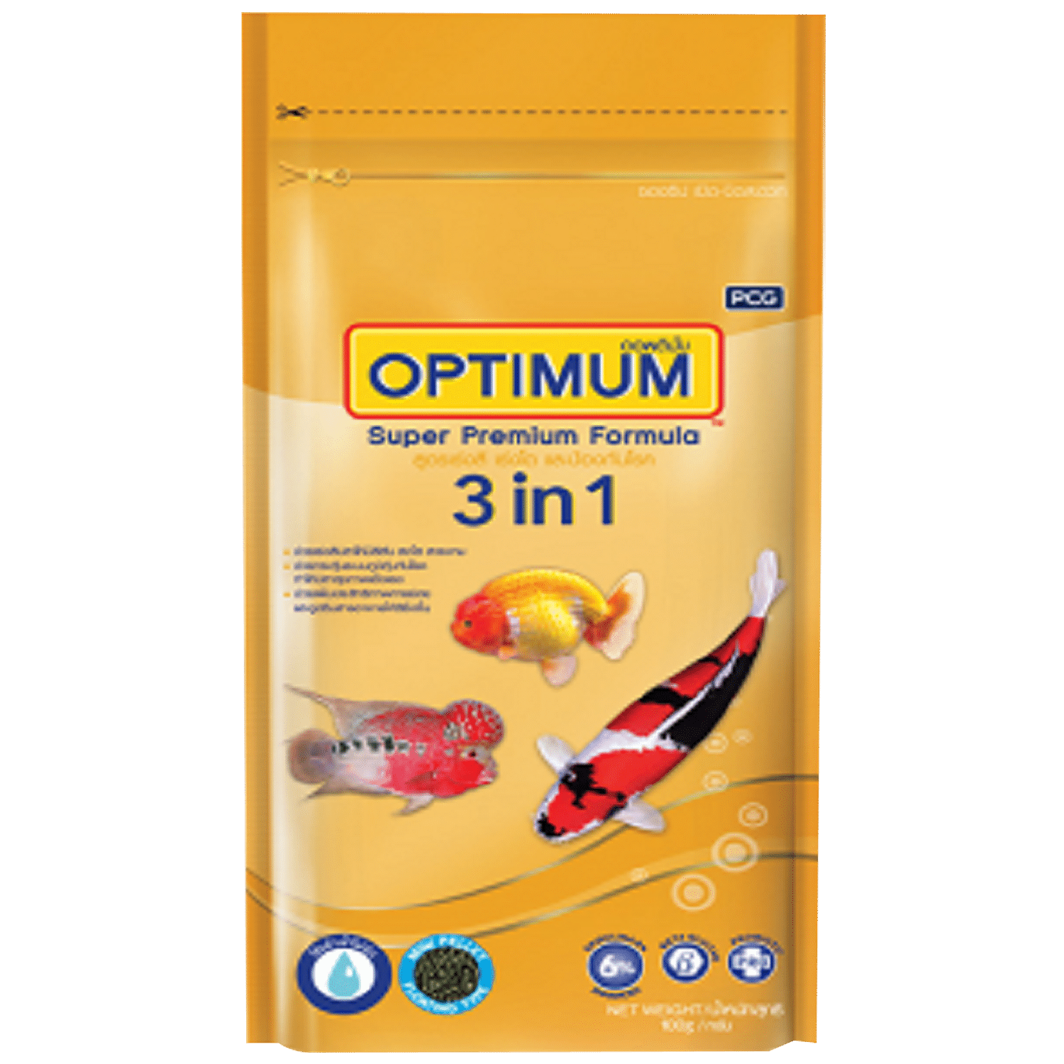 optimum 3 in 1 fish food