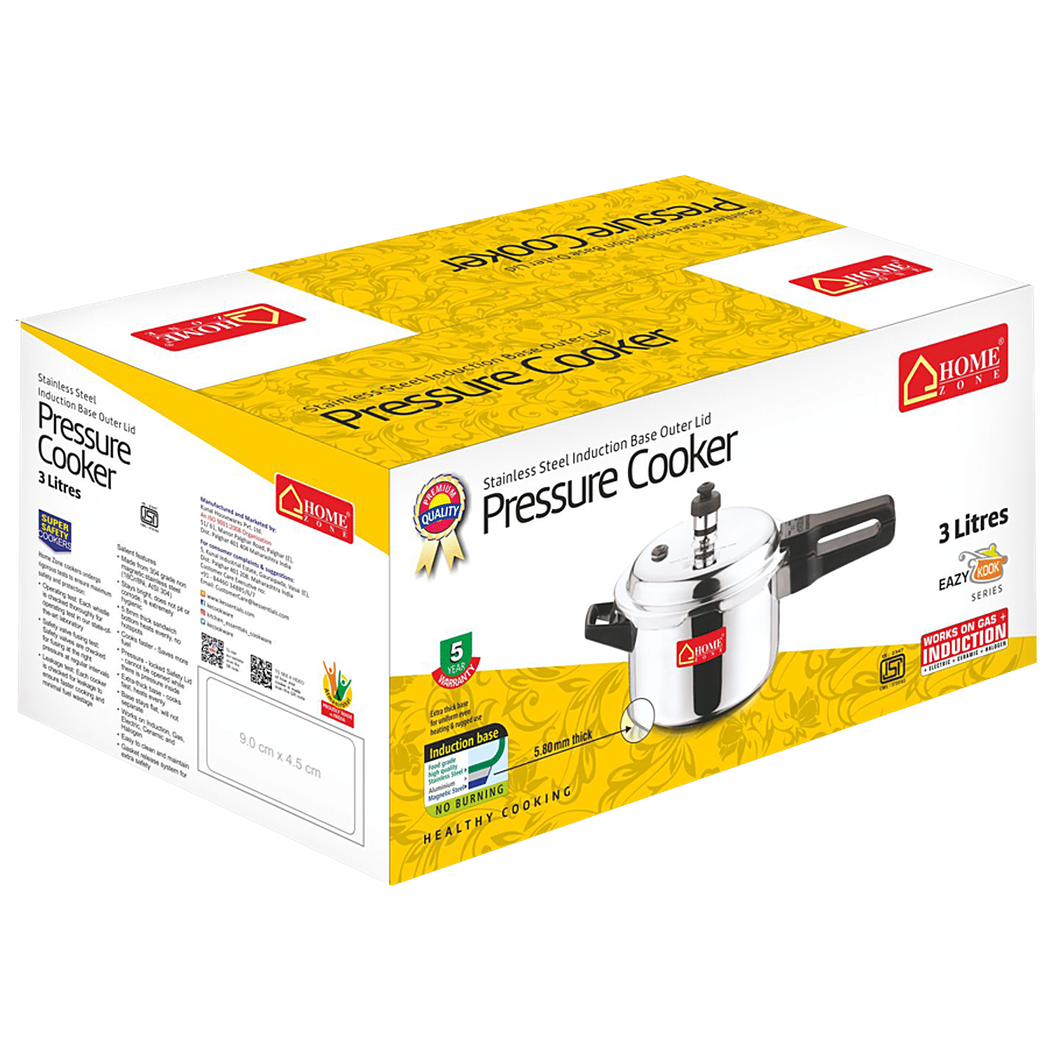 home zone pressure cooker 3 litre price