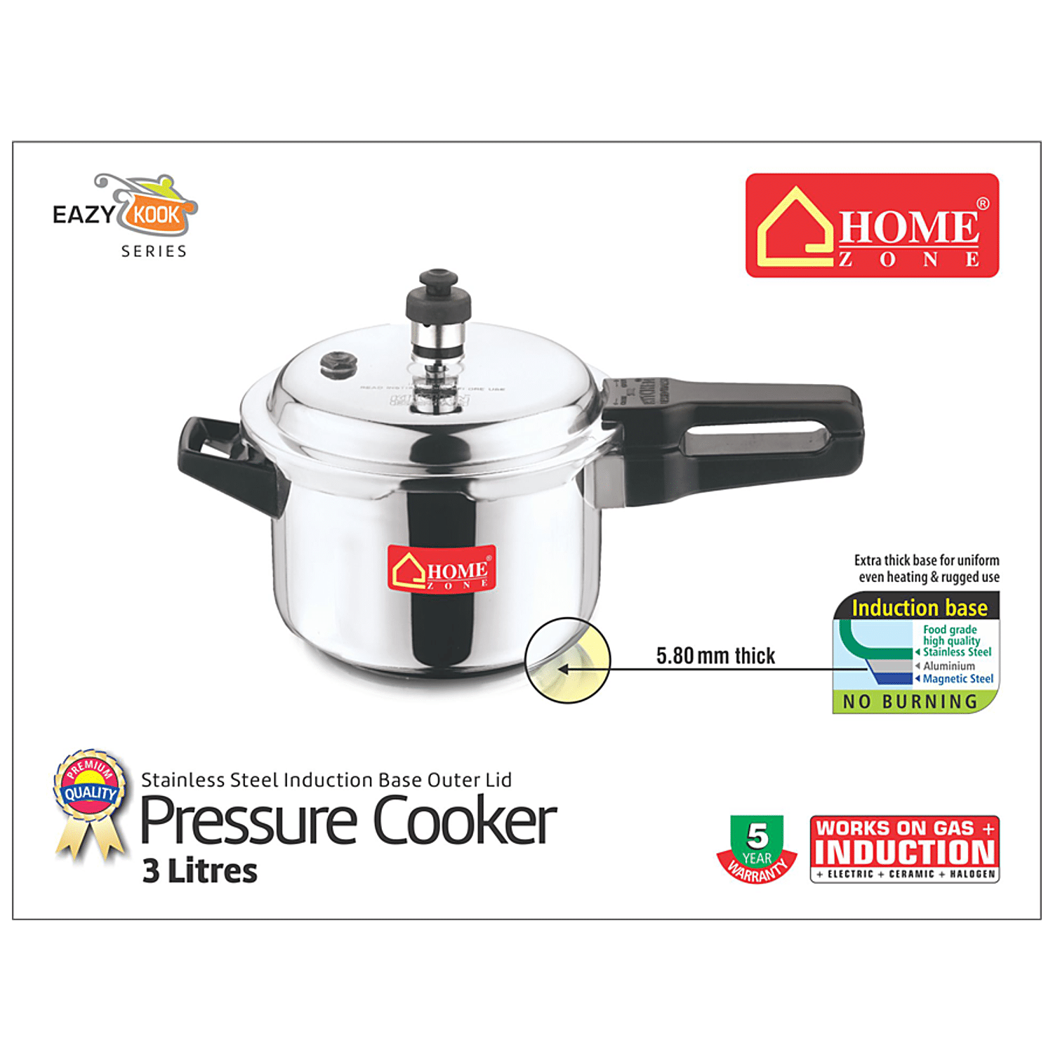 home zone pressure cooker 3 litre price