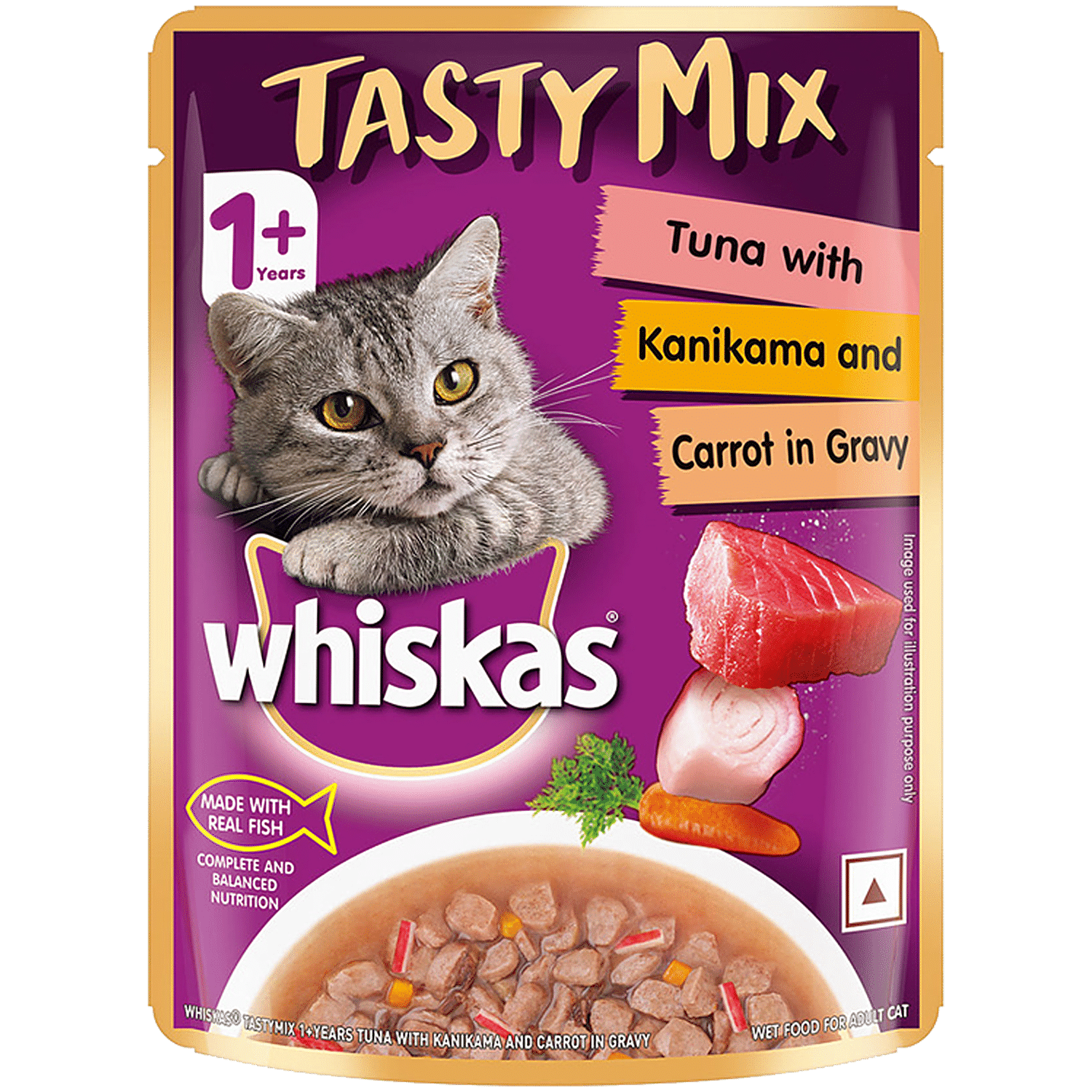 Buy Whiskas Tasty Mix Wet Cat Food Adult 1 Years Tuna With